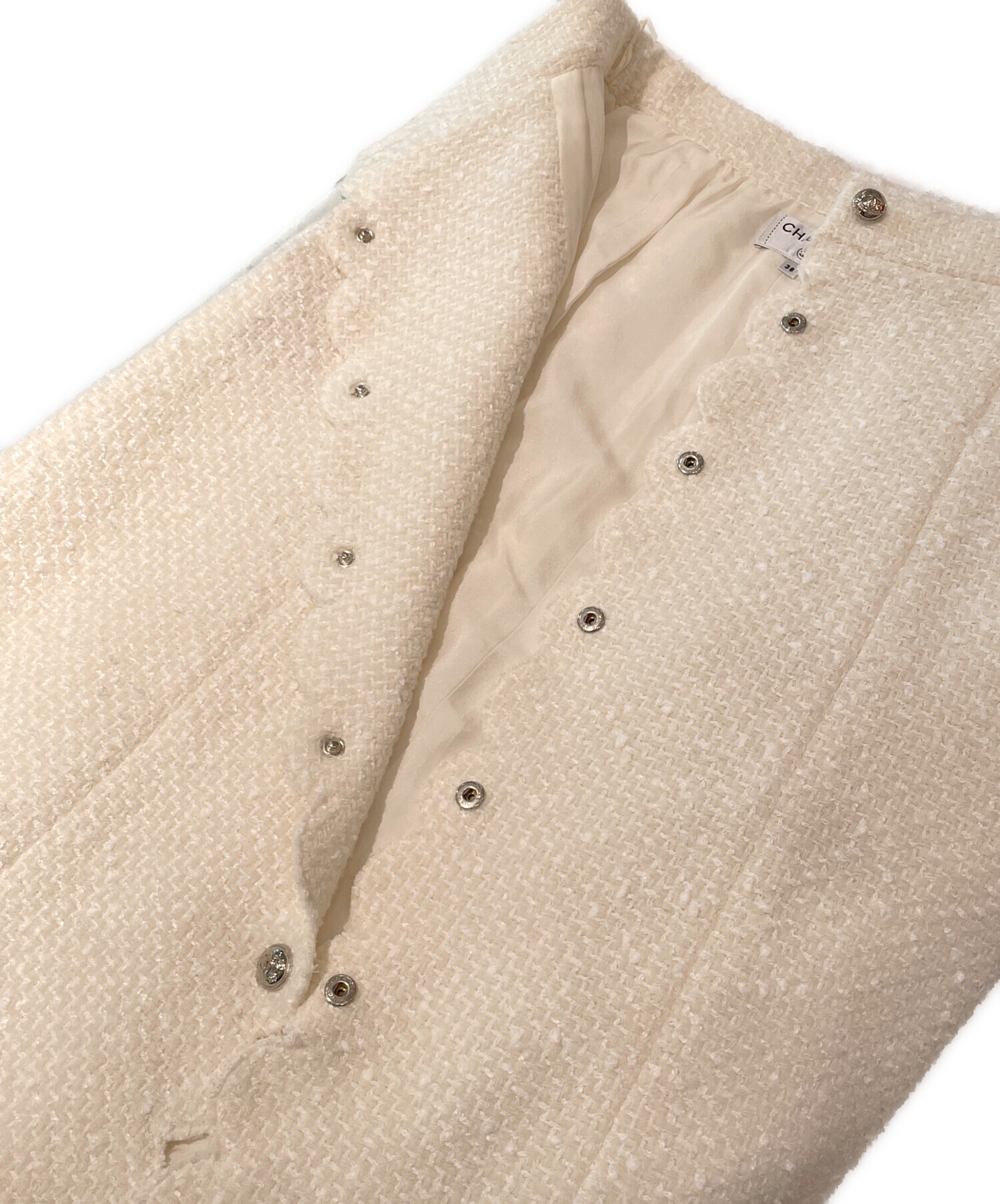中古・古着通販】CHANEL (シャネル) ココボタンツイードスカート