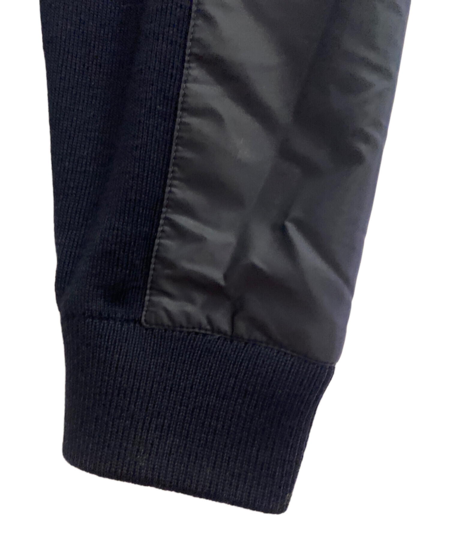 中古・古着通販】PRADA (プラダ) ニット切替ジャケット ネイビー