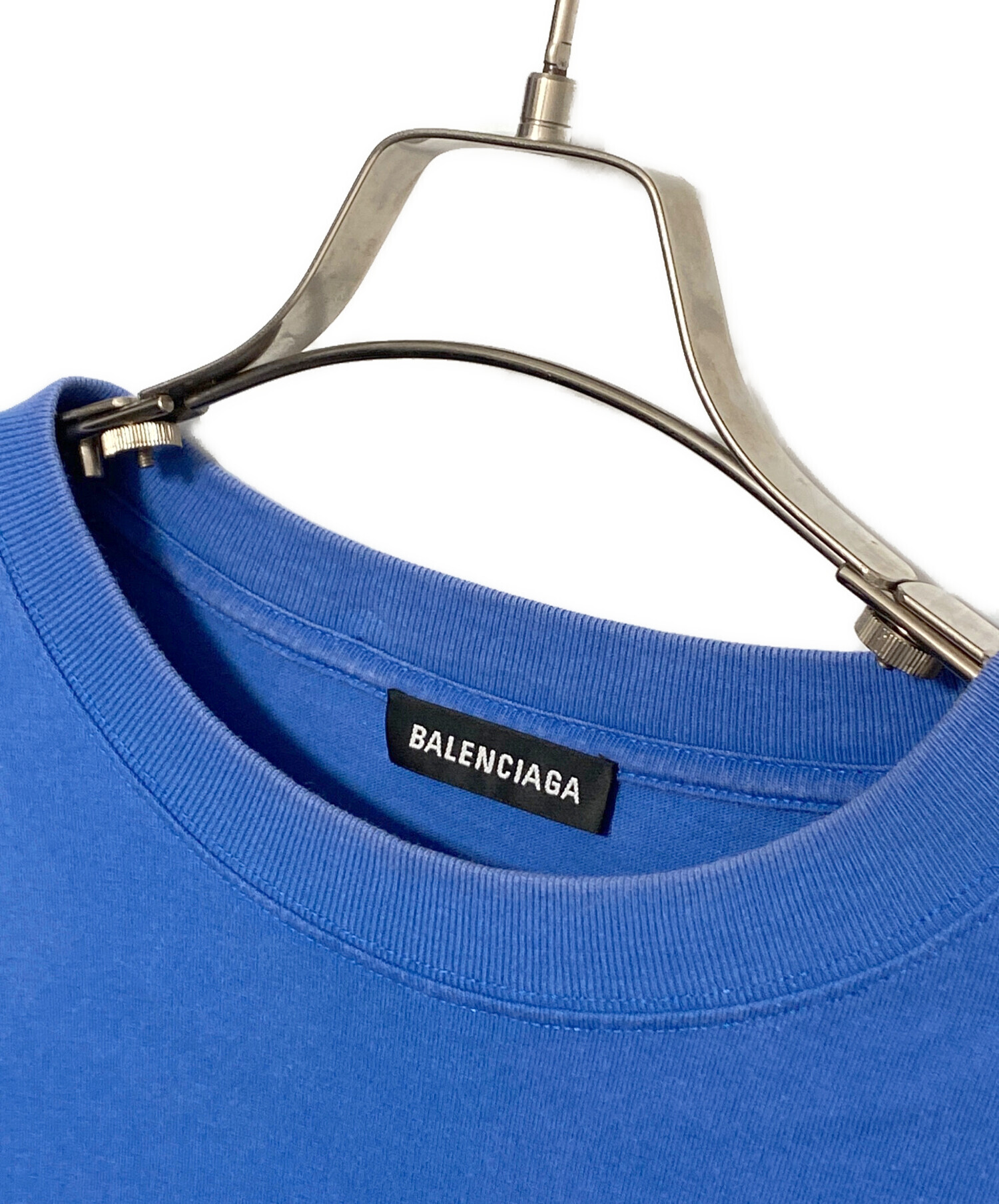 中古・古着通販】BALENCIAGA (バレンシアガ) ロゴTシャツ ブルー 