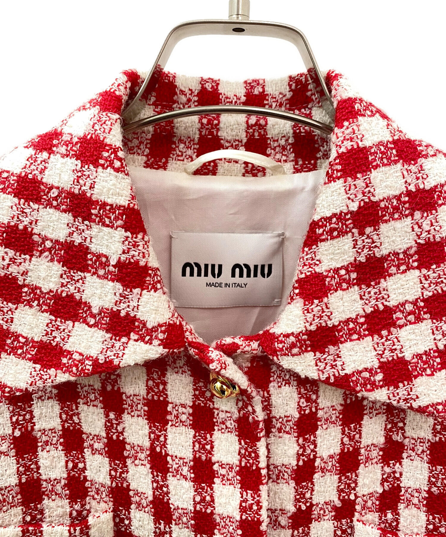 中古・古着通販】MIU MIU (ミュウミュウ) ギンガムチェックツイード