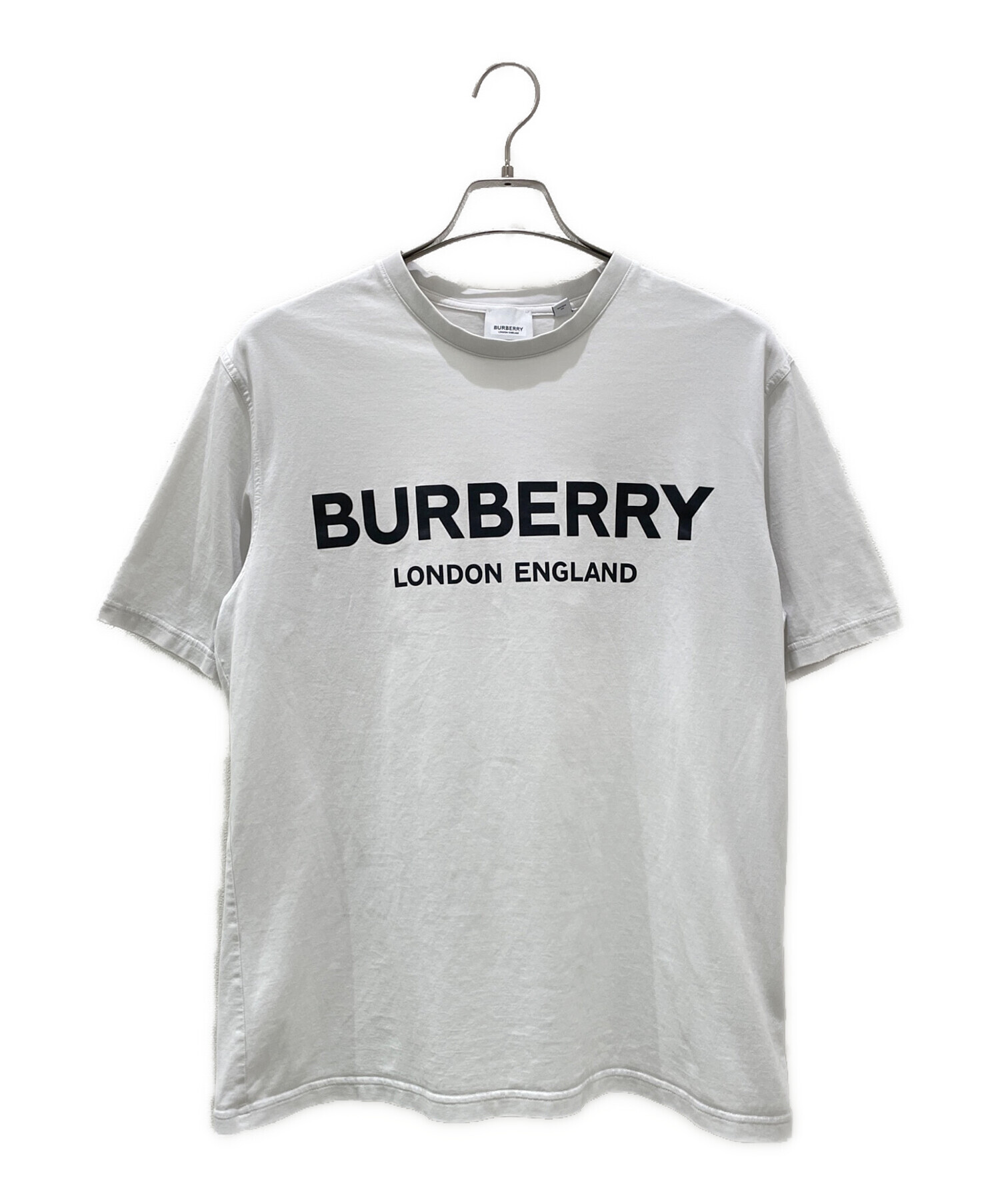 中古・古着通販】BURBERRY (バーバリー) ロゴTシャツ ホワイト サイズ