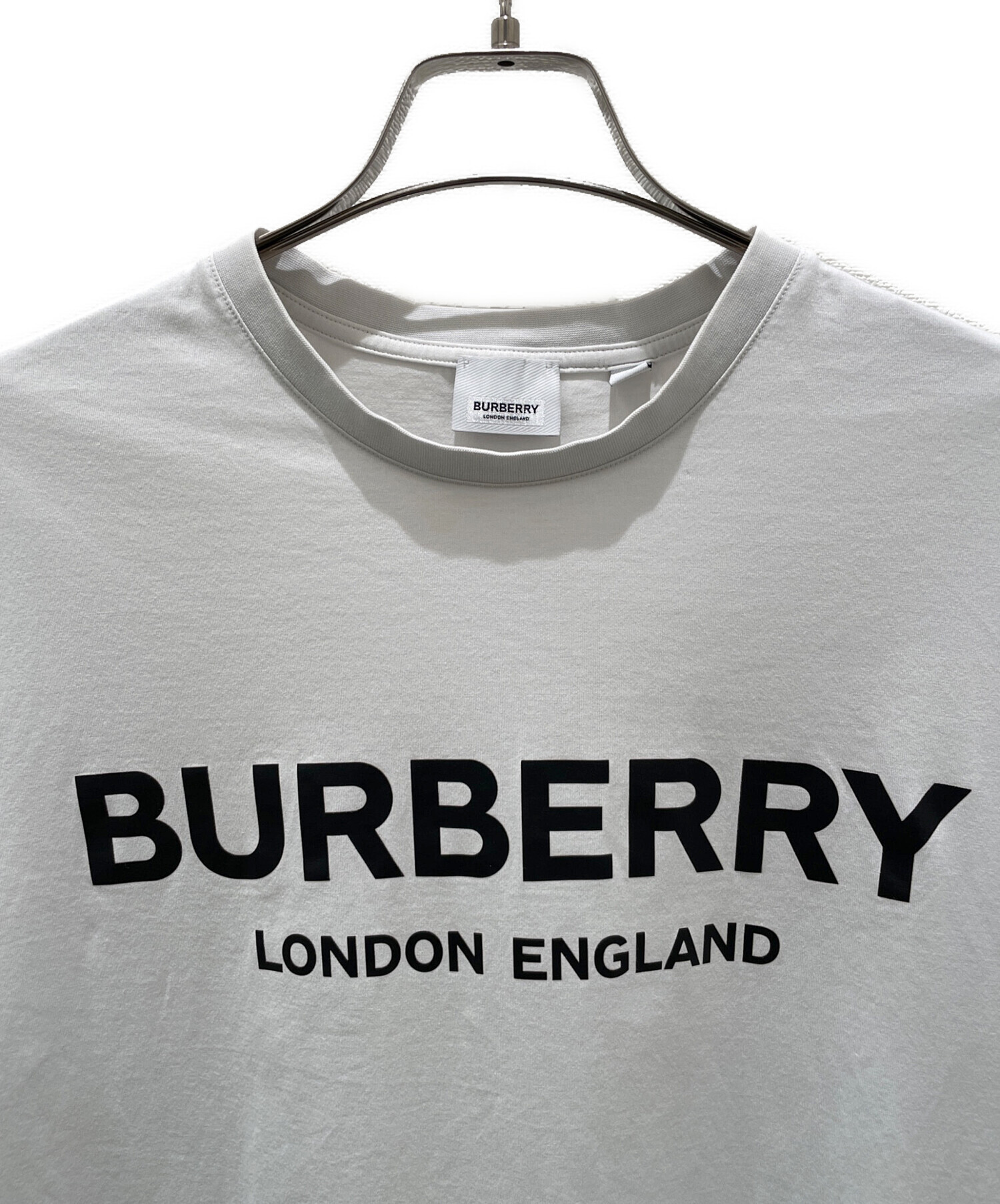 中古・古着通販】BURBERRY (バーバリー) ロゴTシャツ ホワイト サイズ