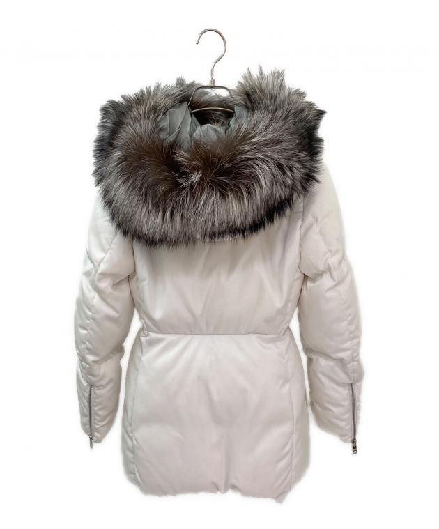 中古・古着通販】PRADA (プラダ) ファー付きダウンコート ホワイト