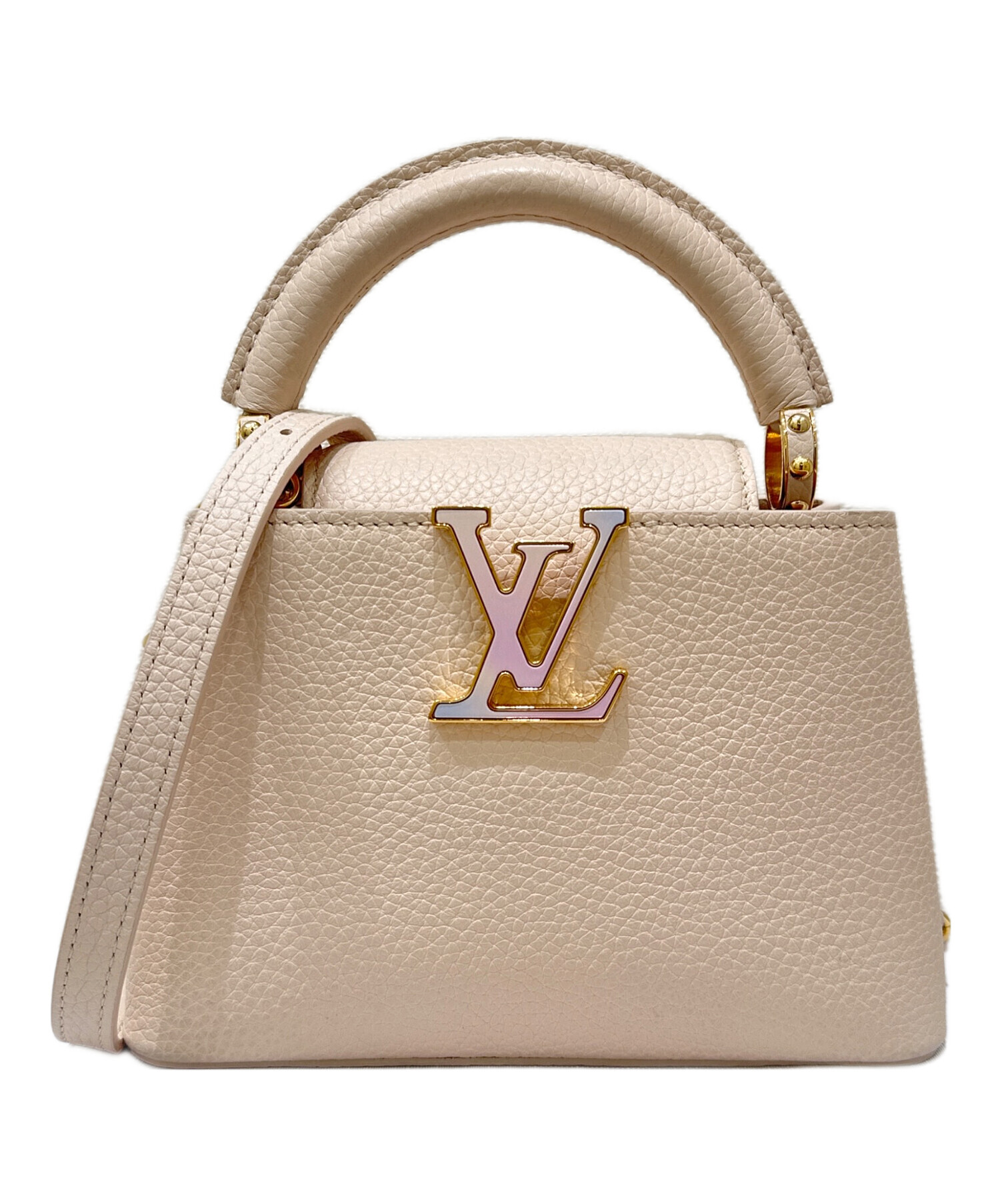 【鑑定済み 美品】ルイヴィトン カプシーヌ トリヨン コンパクト ベージュ ガレ 中古・古着通販】LOUIS VUITTON (ルイ ヴィトン) カプシーヌ MINI