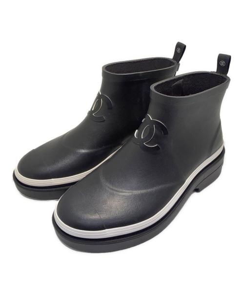 中古・古着通販】CHANEL (シャネル) CCロゴ ラバーレインブーツ G45076