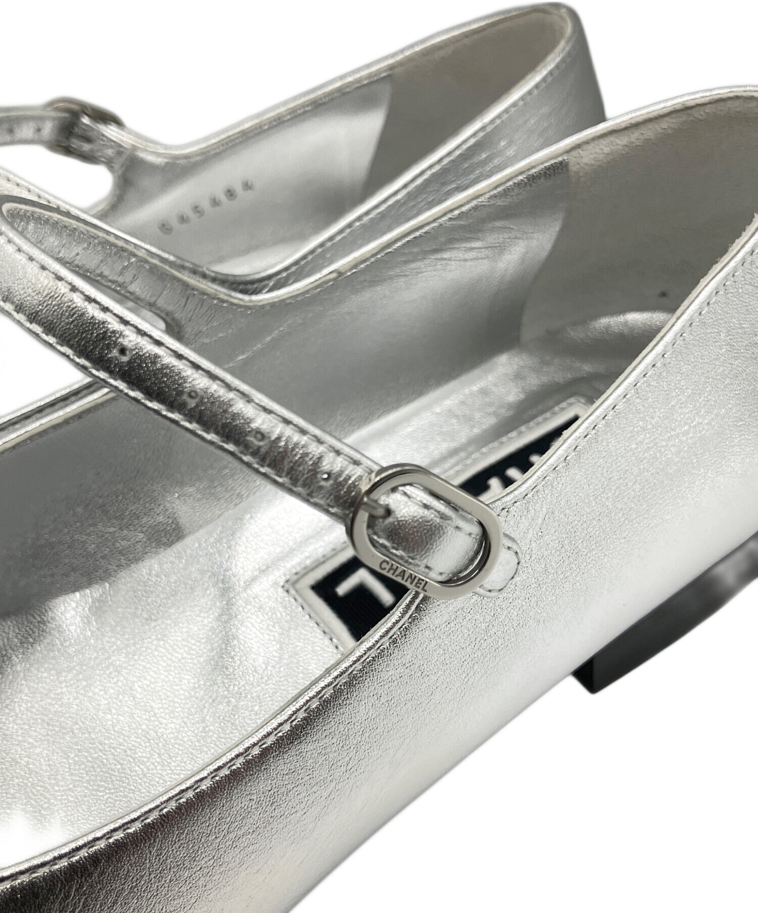 CHANEL フラット　パンプス　美品　35.5 中古・古着通販】CHANEL (シャネル) フラットパンプス ブラック