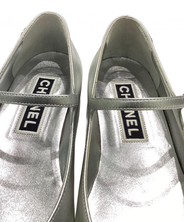 中古・古着通販】CHANEL (シャネル) フラットパンプス ブラック