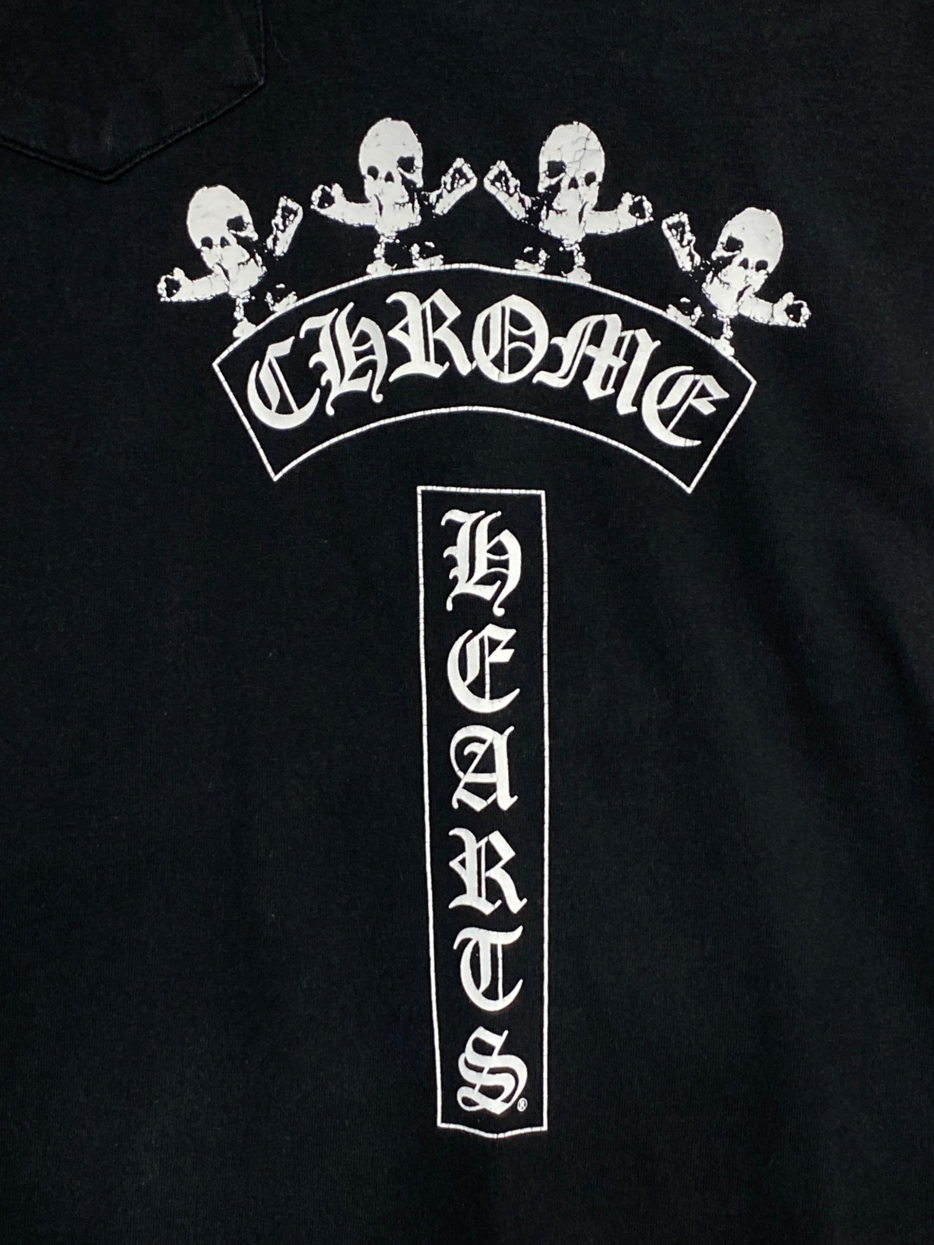 中古・古着通販】CHROME HEARTS (クロムハーツ) FOTIプリントTシャツ
