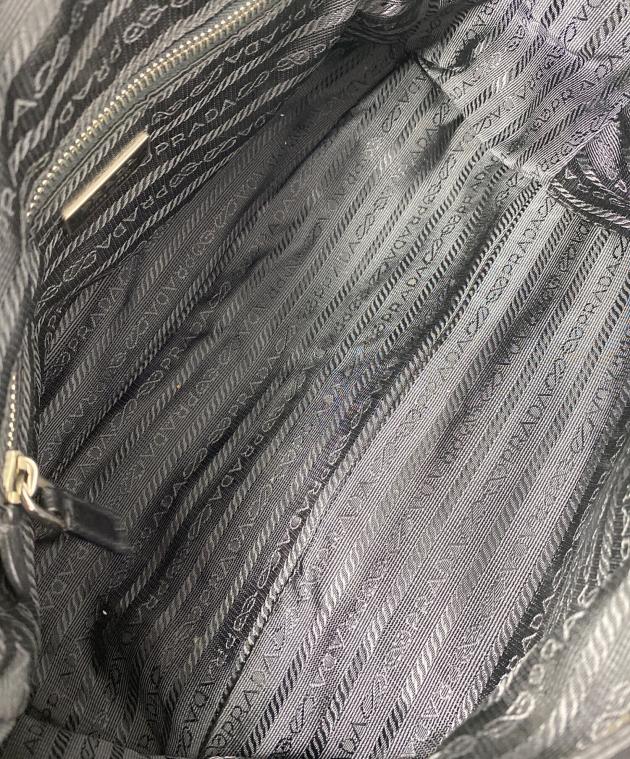 中古・古着通販】PRADA (プラダ) 三角ロゴボストンバッグ ブラック 中古・古着通販】PRADA (プラダ) 三角ロゴボストンバッグ ブラック