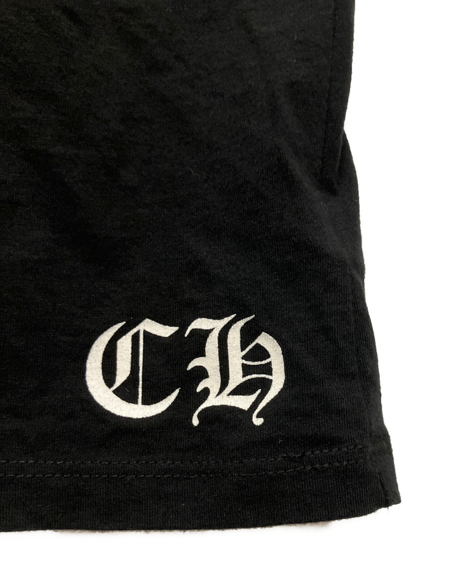 CHROME HEARTS クロムハーツ 半袖Tシャツ オールド T BAR スター プリント サイズ S ホワイト コットン 美品 中古 4b014101 Chrome Hearts - CHROME HEARTS クロムハーツ 半袖Tシャツ オールド T