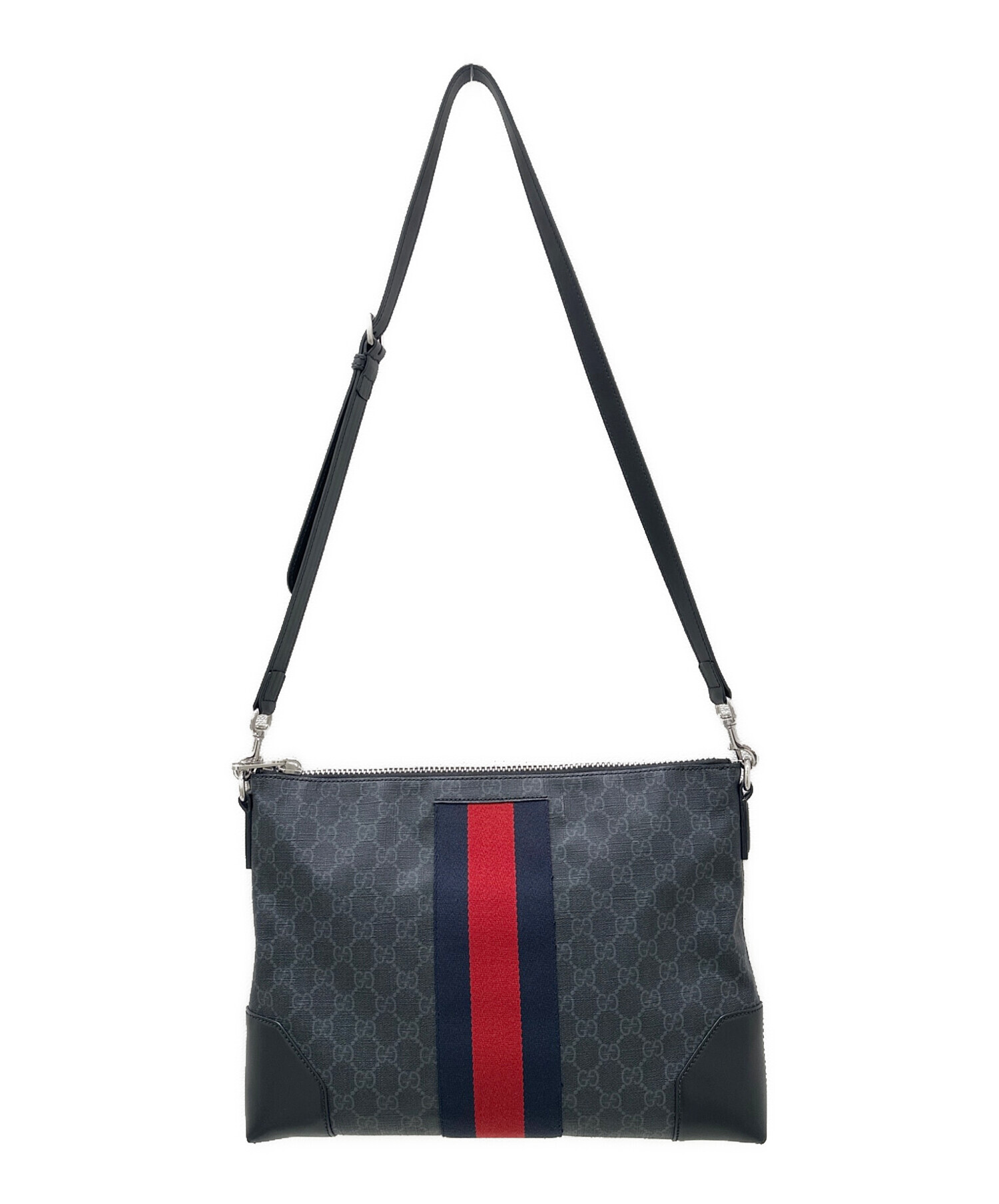 中古・古着通販】GUCCI (グッチ) GG総柄ショルダーバッグ ブラック 