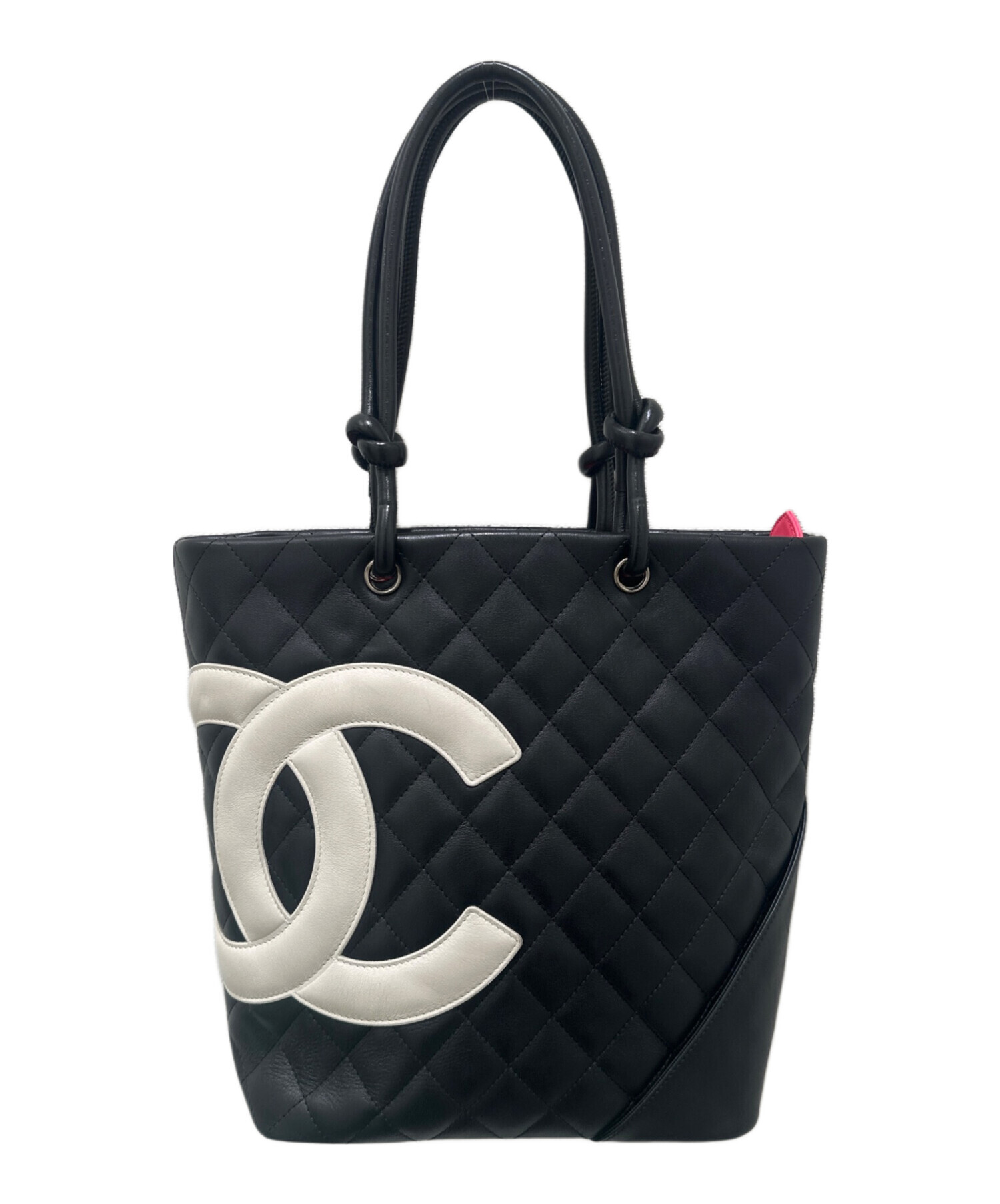 USED』 CHANEL シャネル カンボンライン ショルダーバッグ ブラック