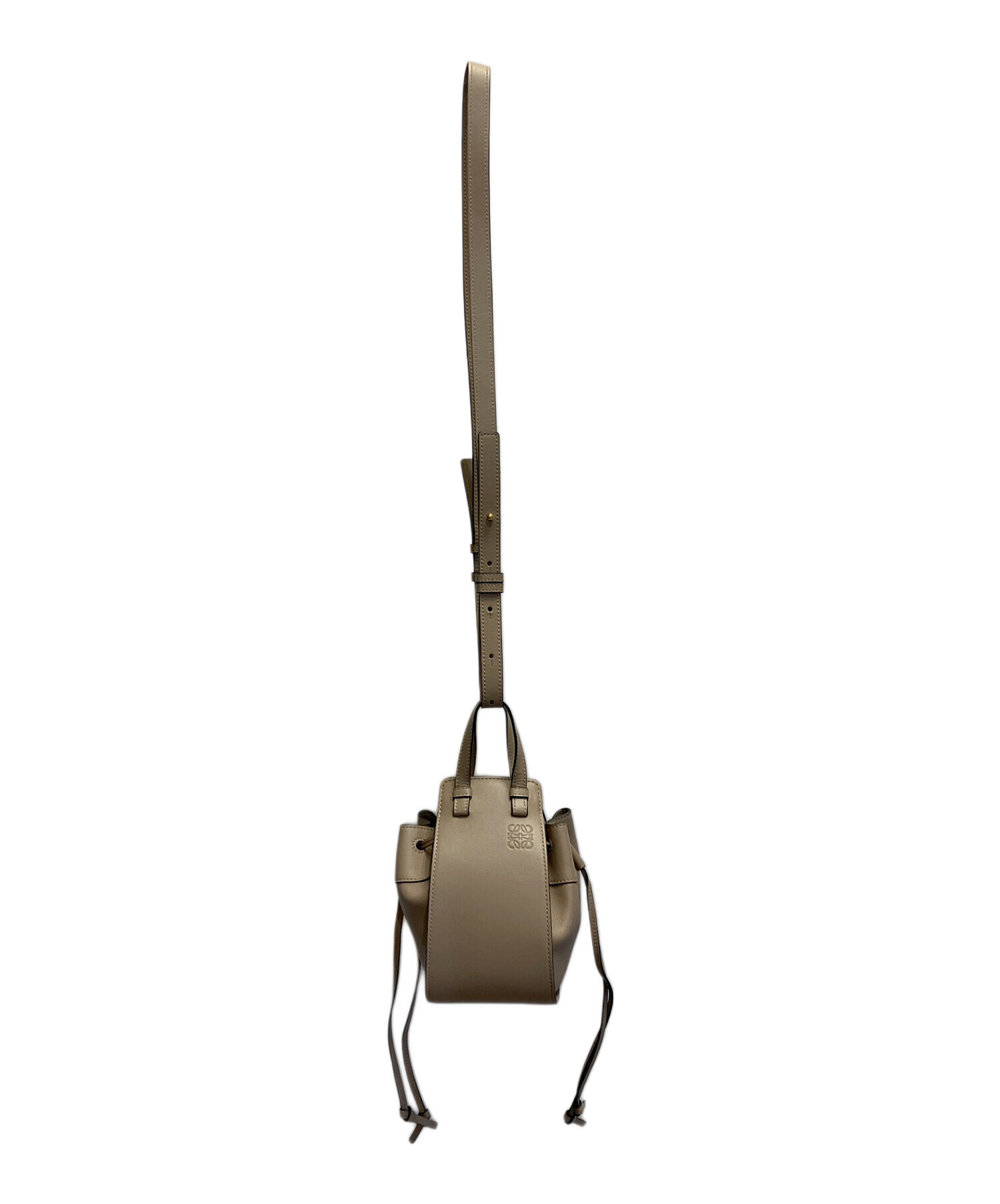 ロエベ⭐︎ハンモック⭐︎ミニ⭐︎中古美品⭐︎ LOEWE ベージュ/ブラック⭐︎生成りと革 中古・古着通販】LOEWE (ロエベ) ハンモックミニバッグ ベージュ