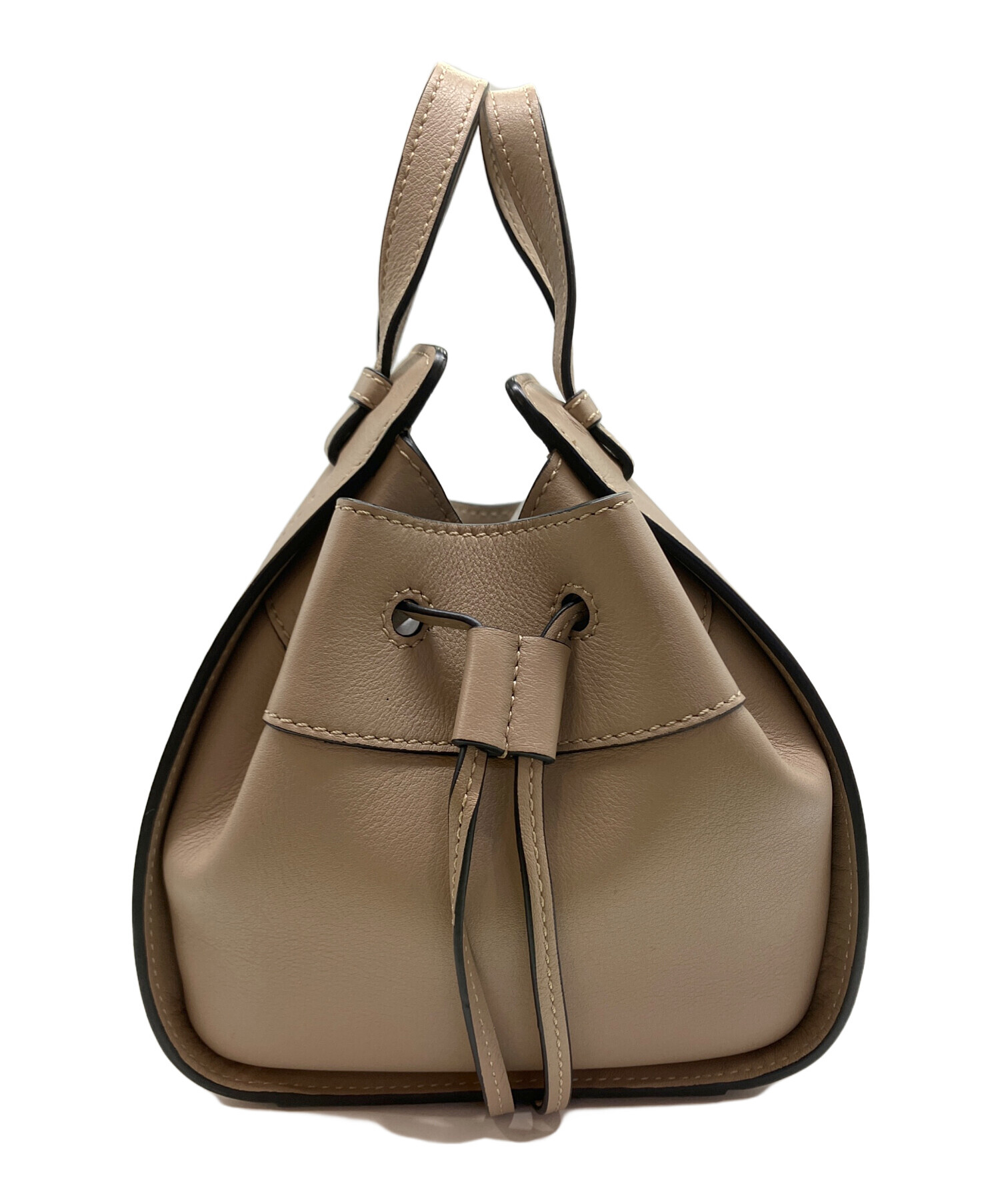 ロエベ⭐︎ハンモック⭐︎ミニ⭐︎中古美品⭐︎ LOEWE ベージュ/ブラック⭐︎生成りと革 中古・古着通販】LOEWE (ロエベ) ハンモックミニバッグ ベージュ