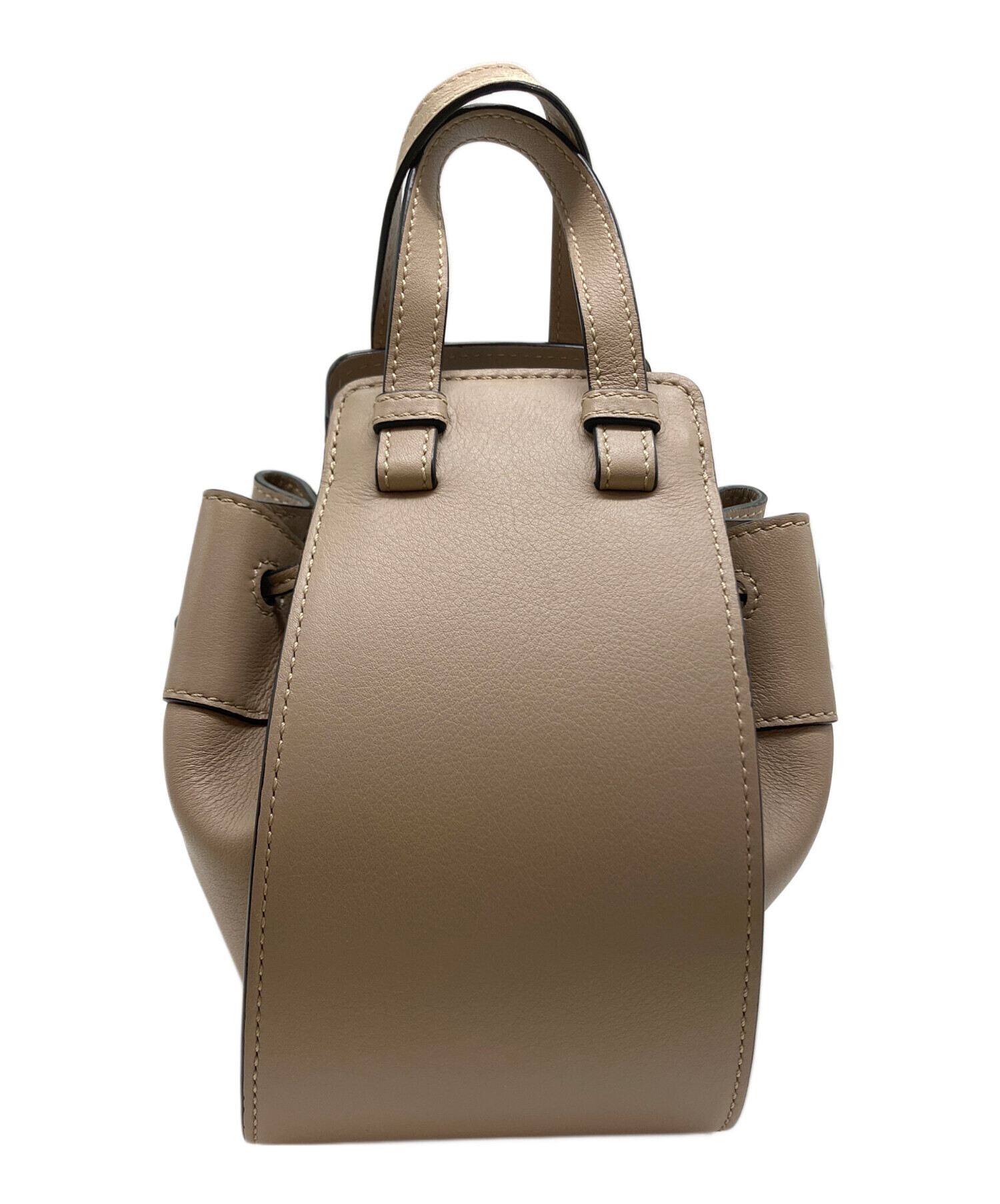 ロエベ⭐︎ハンモック⭐︎ミニ⭐︎中古美品⭐︎ LOEWE ベージュ/ブラック⭐︎生成りと革 中古・古着通販】LOEWE (ロエベ) ハンモックミニバッグ ベージュ
