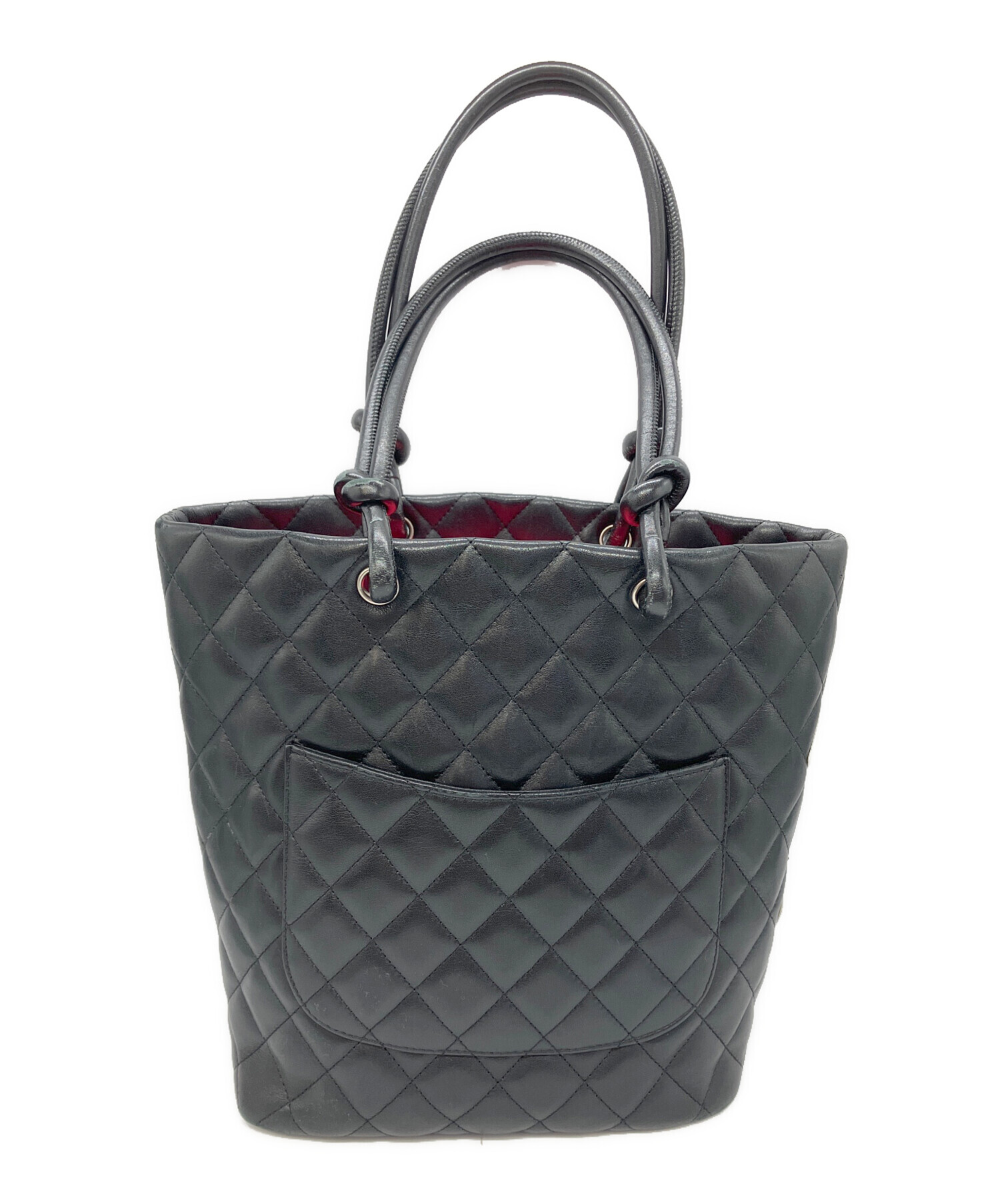 中古・古着通販】CHANEL (シャネル) カンボン トートバッグ ブラック 