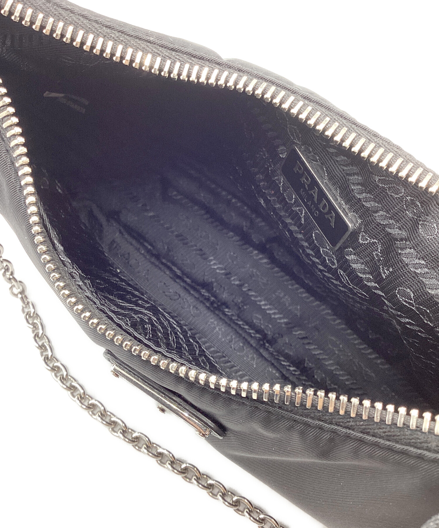 中古・古着通販】PRADA (プラダ) ナイロンショルダーバッグ ブラック