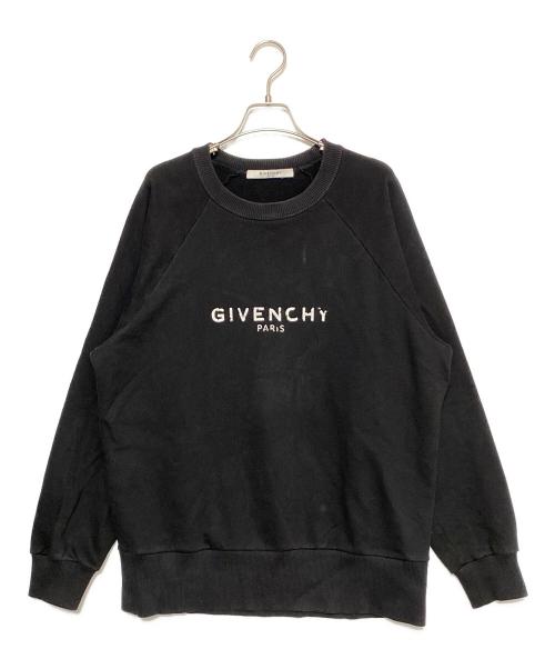 ジバンシィ サイズ:M  BMJ0GD3Y78 ロゴスウェットプルオーバーパーカー 中古 OM10 中古・古着通販】GIVENCHY (ジバンシィ) ロゴスウェット ブラック