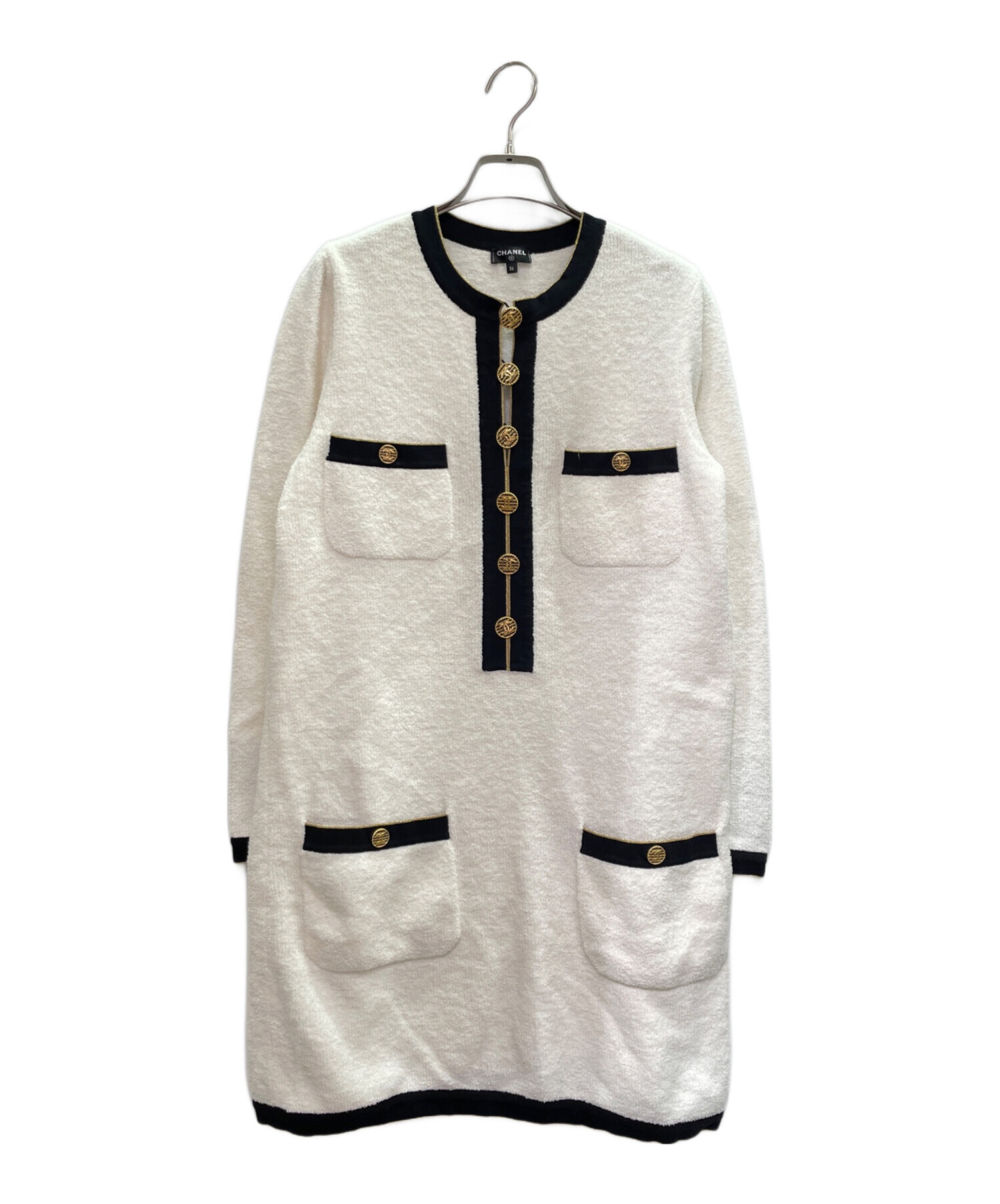 中古・古着通販】CHANEL (シャネル) ココボタン パイルニット