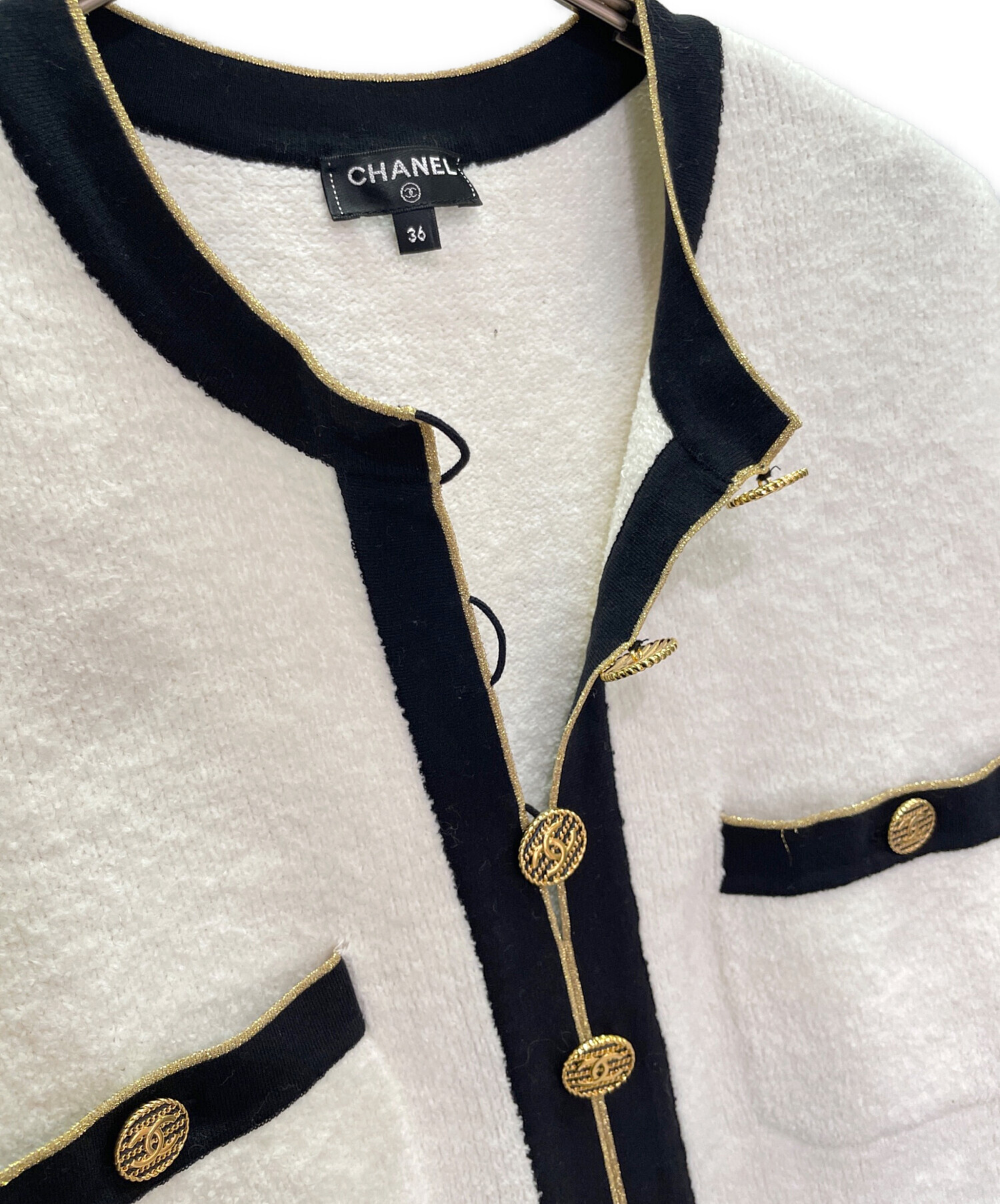 中古・古着通販】CHANEL (シャネル) ココボタン パイルニット