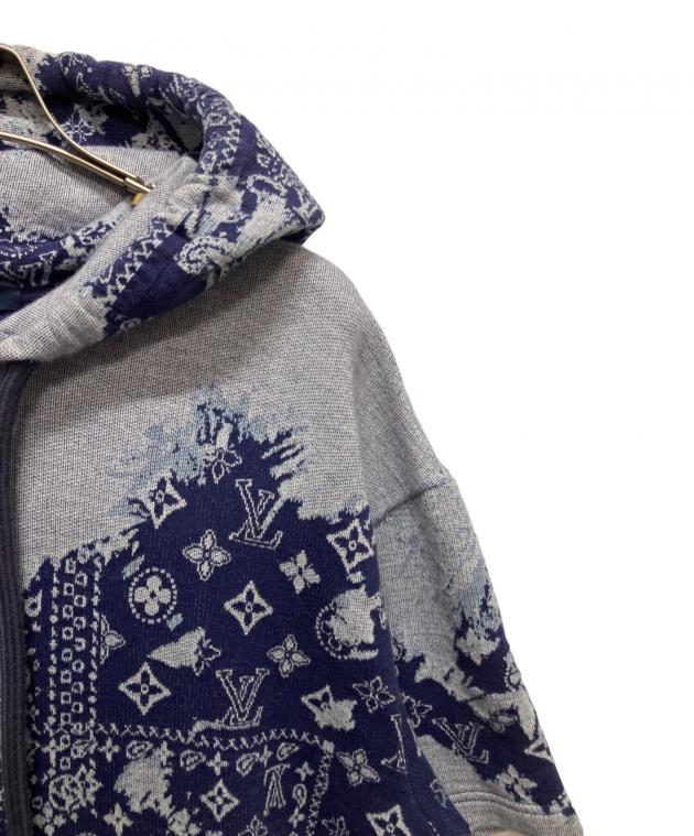 ルイヴィトン モノグラムバンダナショートスリーブ パーカー22AWサイズＬ超美品 ルイヴィトン モノグラムバンダナショートスリーブ パーカー22AWサイズ