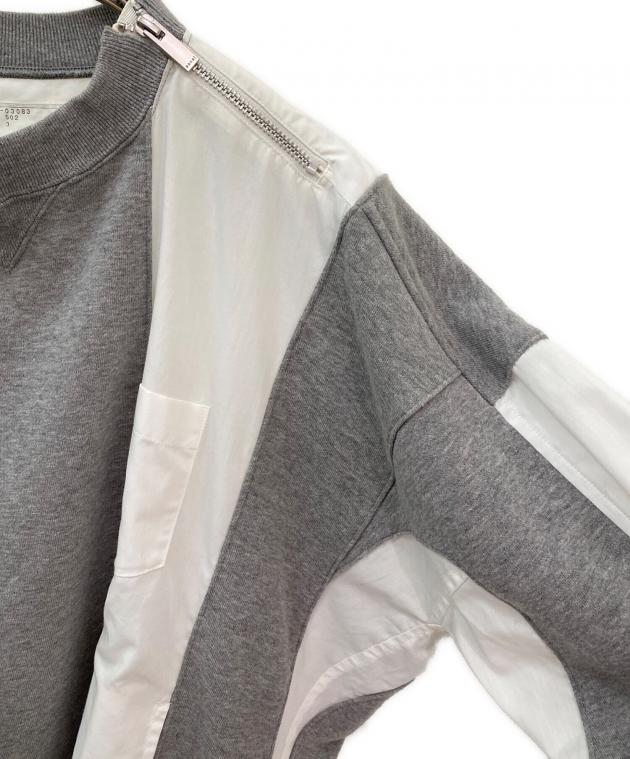 中古・古着通販】sacai (サカイ) スウェットドッキングシャツ グレー