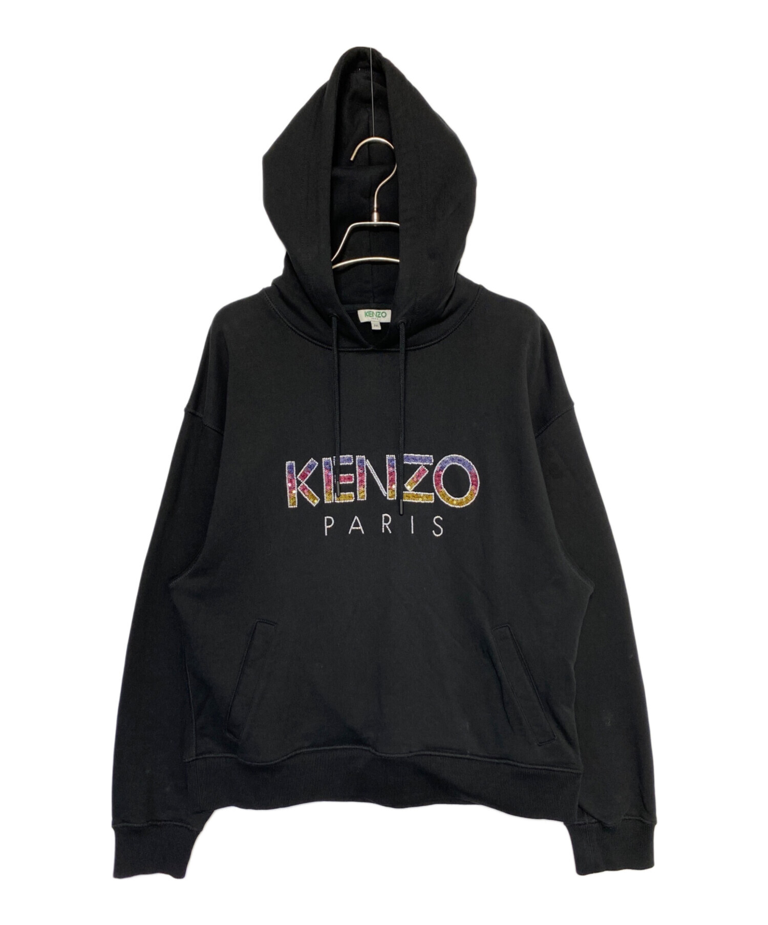中古・古着通販】KENZO (ケンゾー) ロゴパーカー ブラック サイズ:M 