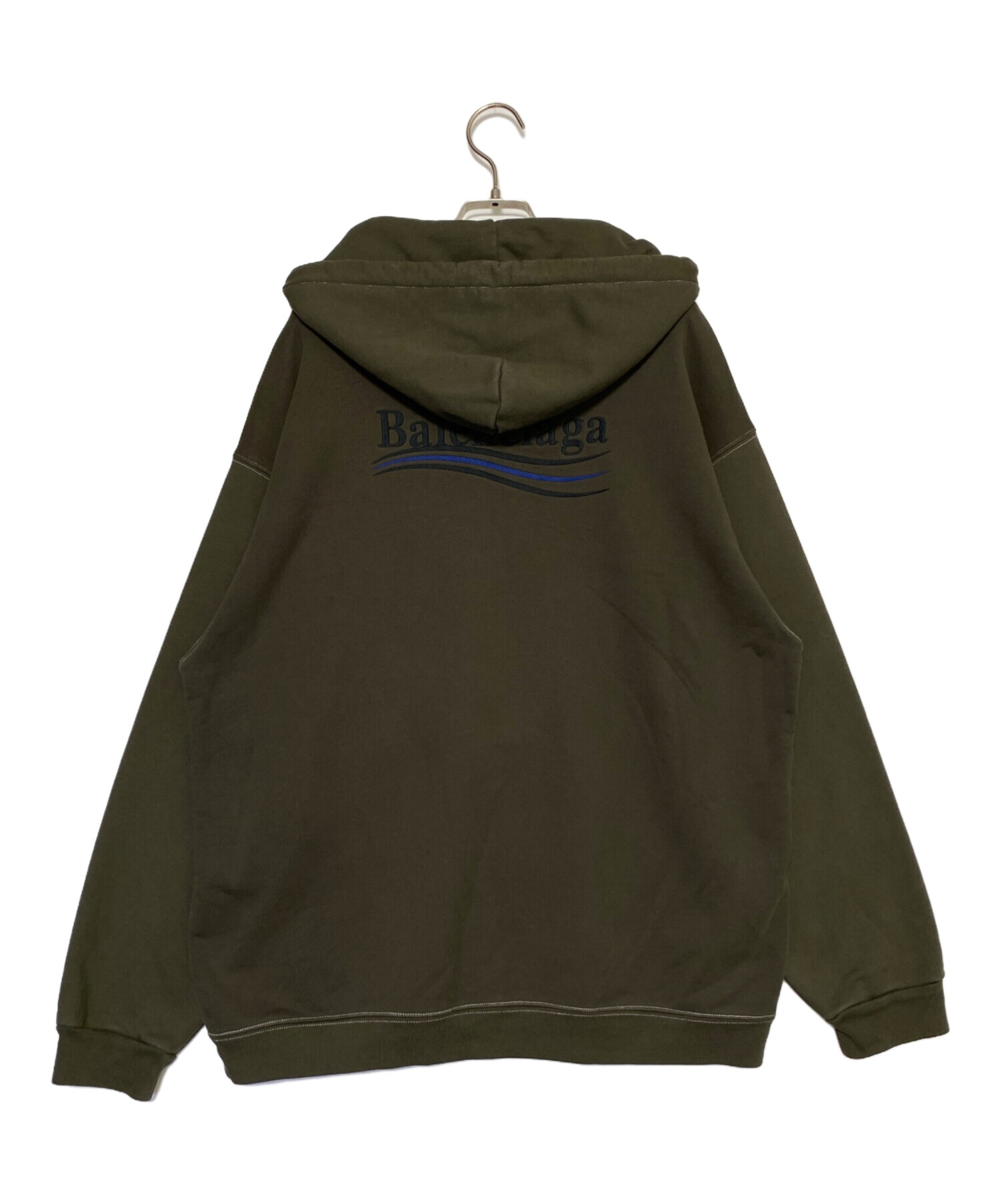 美品】Balenciaga キャンペーンロゴ パーカー Mサイズ ブラック 黒 