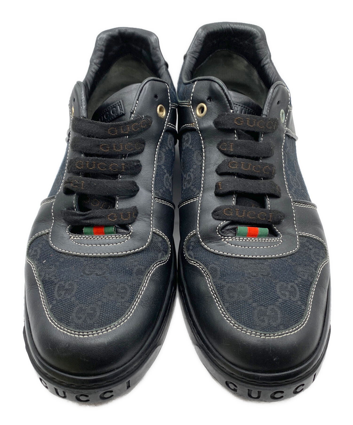 中古・古着通販】GUCCI (グッチ) GGキャンバススニーカー ブラック 