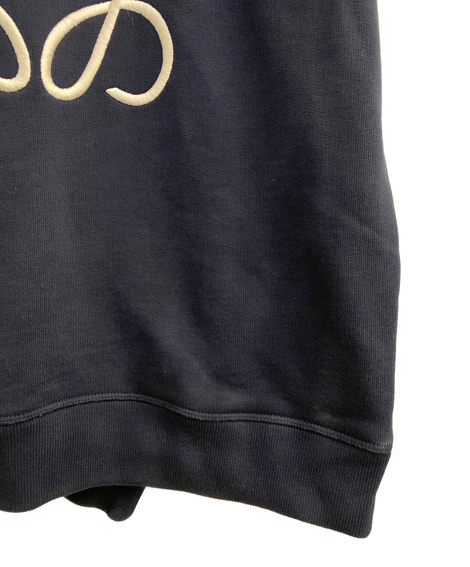 【美品】LOEWE ロエベ 刺繍 アナグラムスウェット M ブルーリブ 中古・古着通販】LOEWE (ロエベ) アナグラムスウェット ネイビー