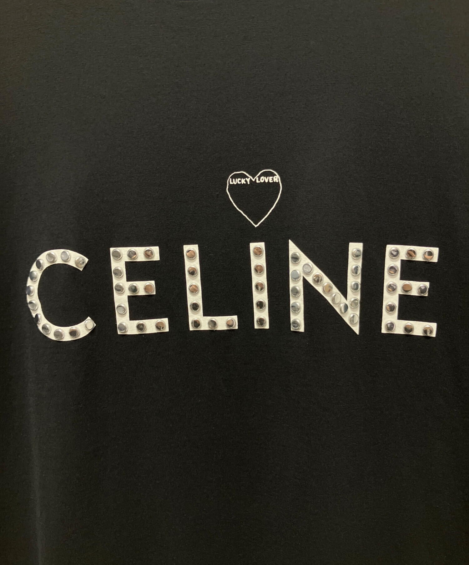 中古・古着通販】CELINE (セリーヌ) Studded logo T-shirt/スタッズ