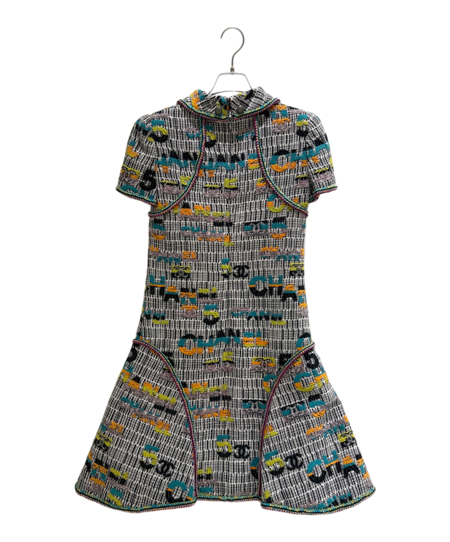CHANEL　ワンピース 中古・古着通販】CHANEL (シャネル) マルチカラー ツイードワンピース