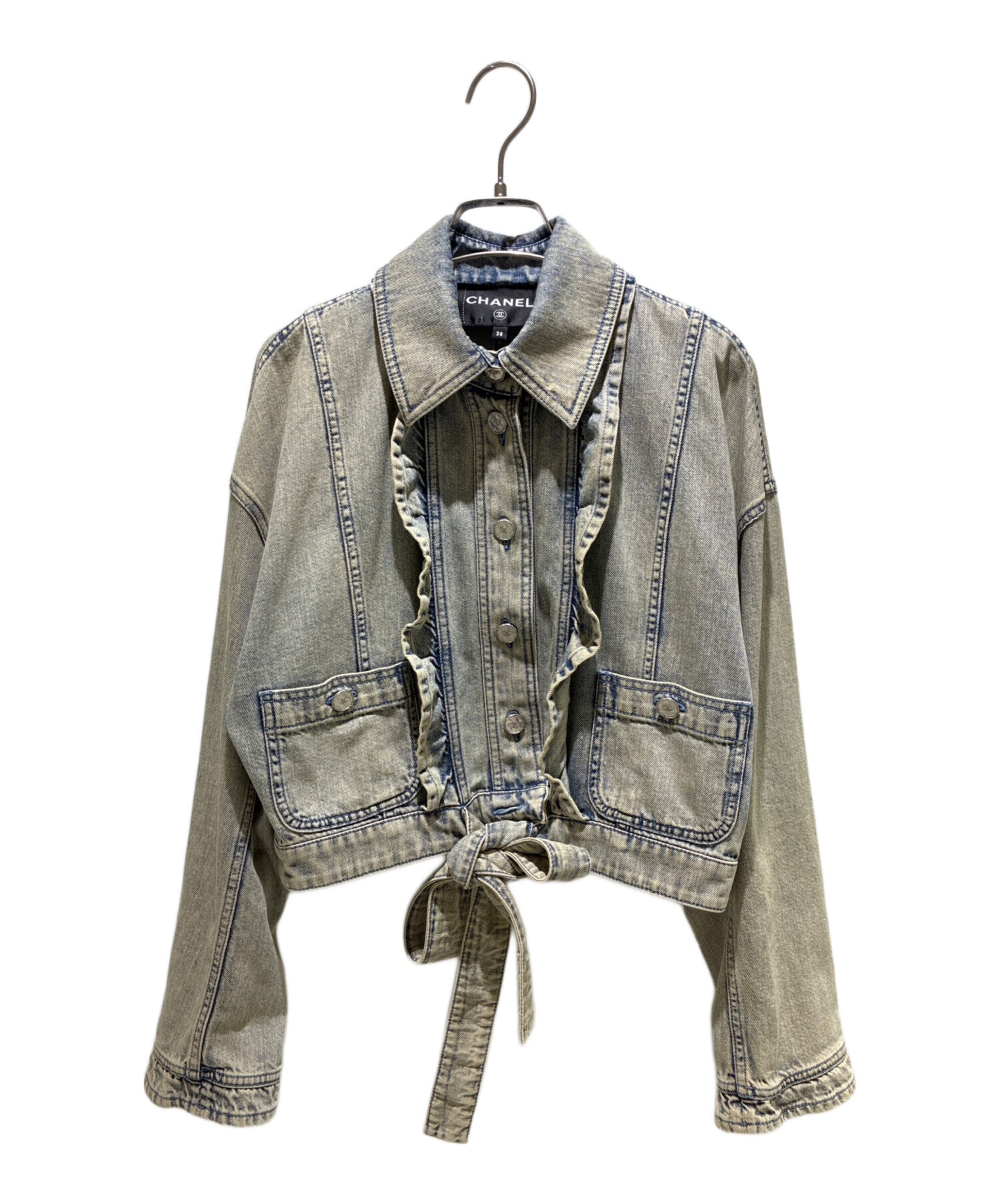 中古・古着通販】CHANEL (シャネル) P73 フリル デニムジャケット