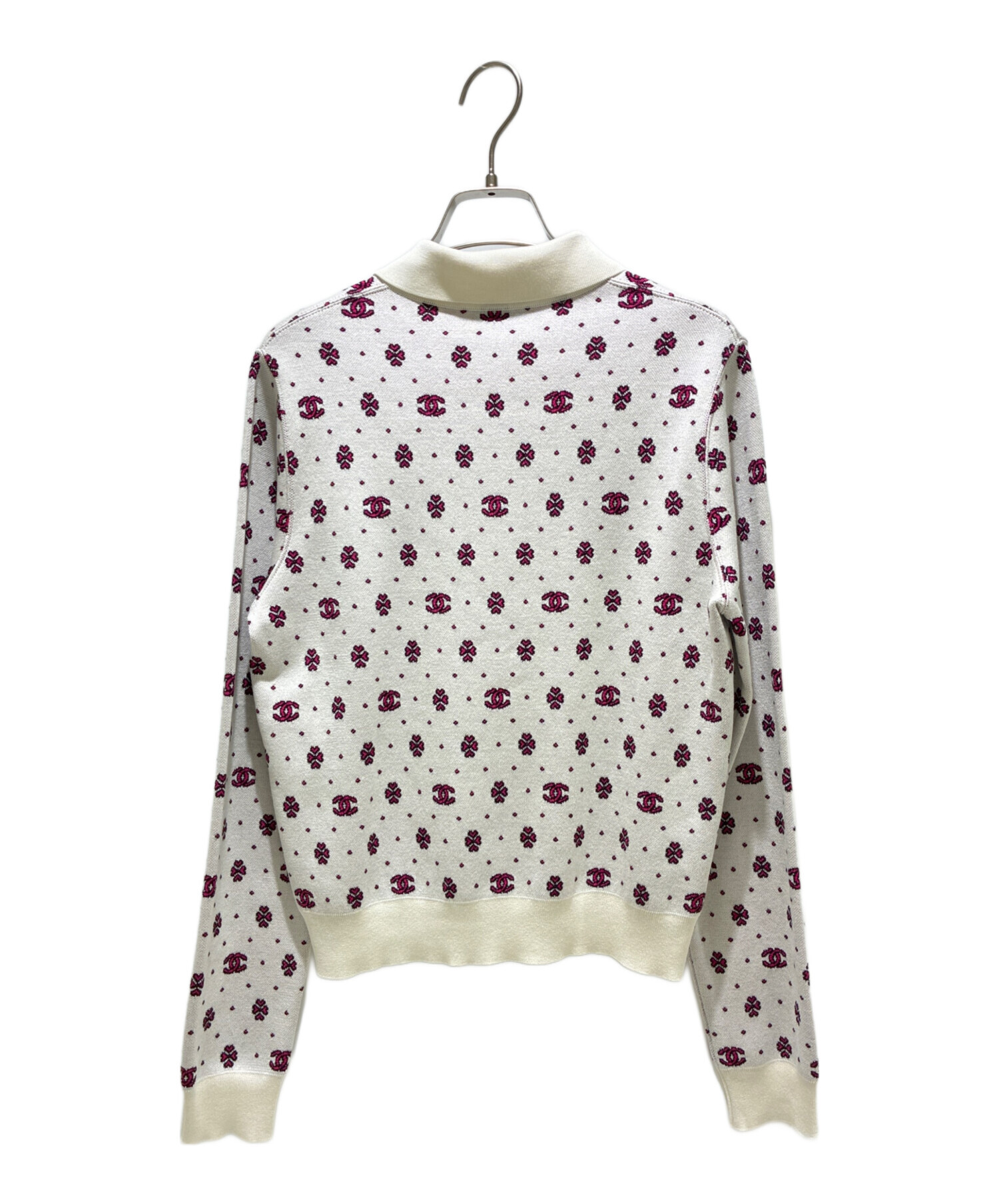 CHANEL 38ハーフ 中古・古着通販】CHANEL (シャネル) ハーフジップノルディックニット