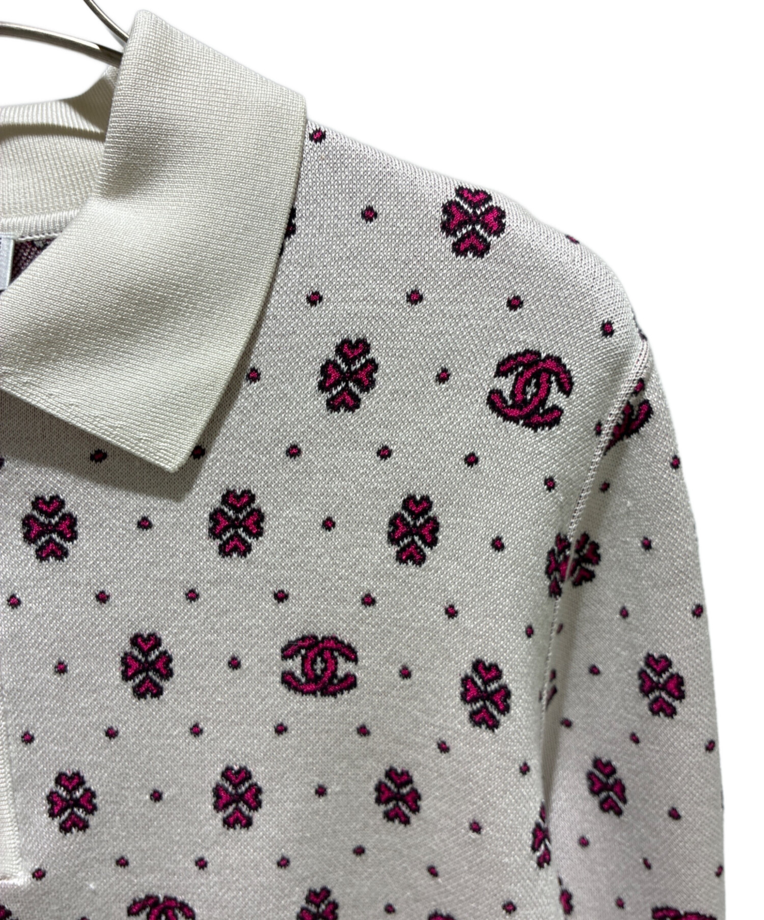 中古・古着通販】CHANEL (シャネル) ハーフジップノルディックニット