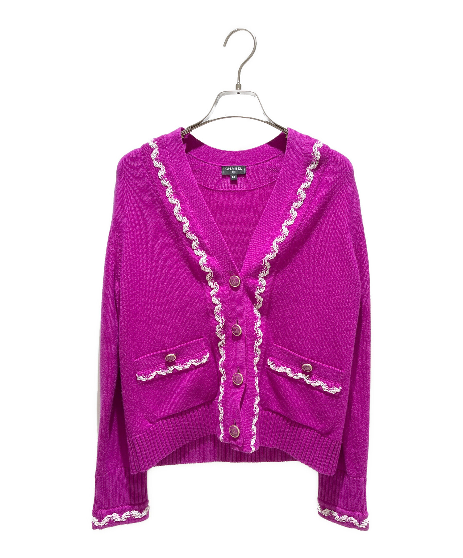 中古・古着通販】CHANEL (シャネル) P70 Coco Mark Button Cardigan 