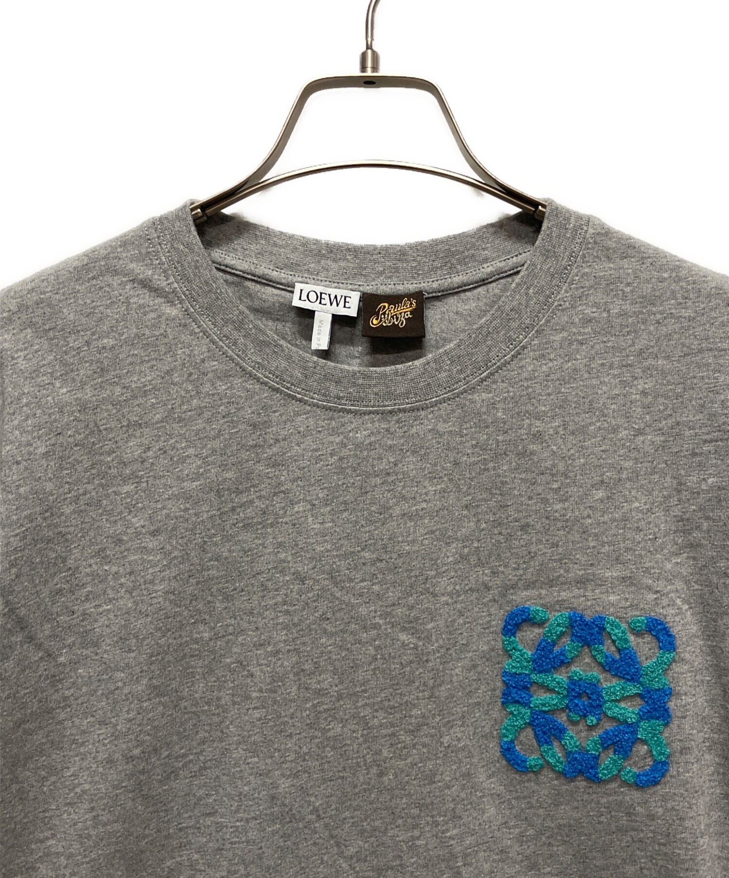 LOEWE アナグラム パッチ Tシャツ グレー 中古・古着通販】LOEWE (ロエベ) アナグラム刺繍Tシャツ/リラックス