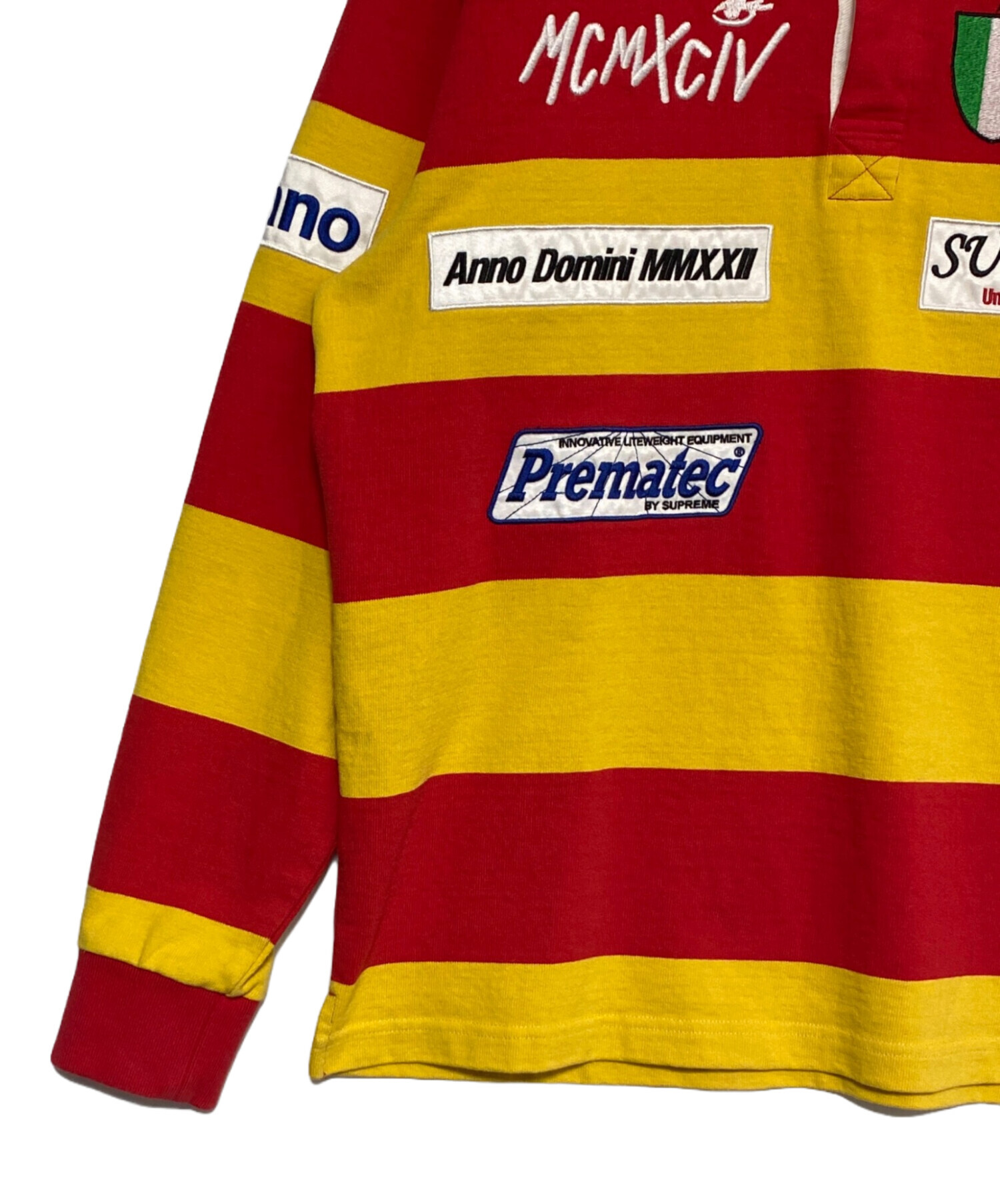 中古・古着通販】SUPREME (シュプリーム) Stripe Rugby レッド