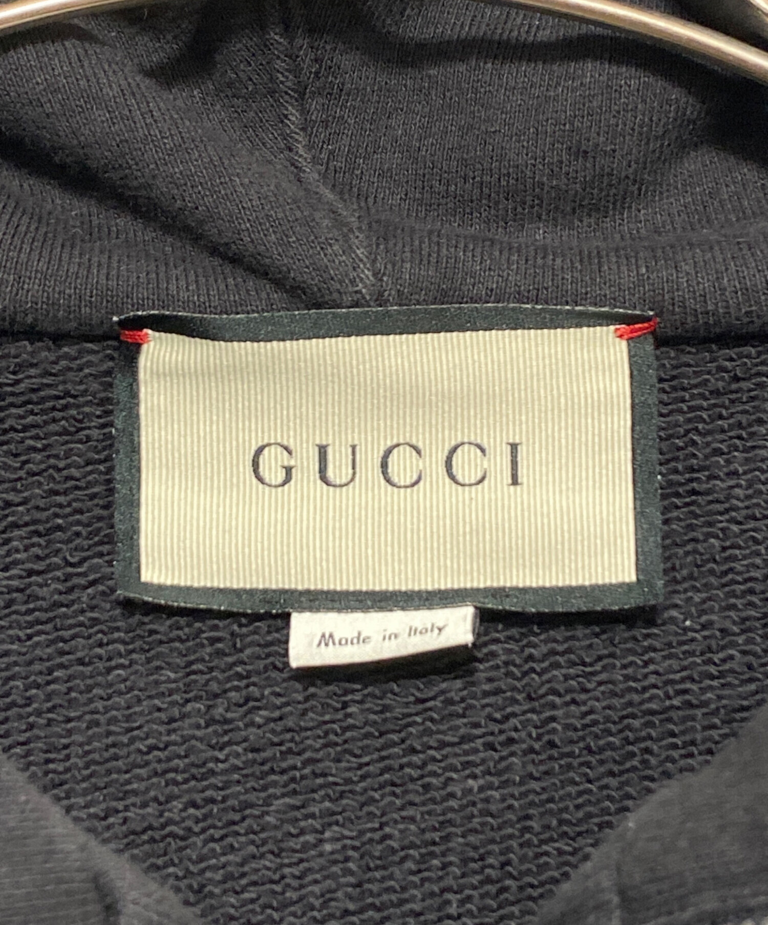 GUCCI グッチ ウェブストライプ ハーフジップ パーカー Mサイズ メンズ 中古・古着通販】GUCCI (グッチ) ハーフジップパーカー ブラック