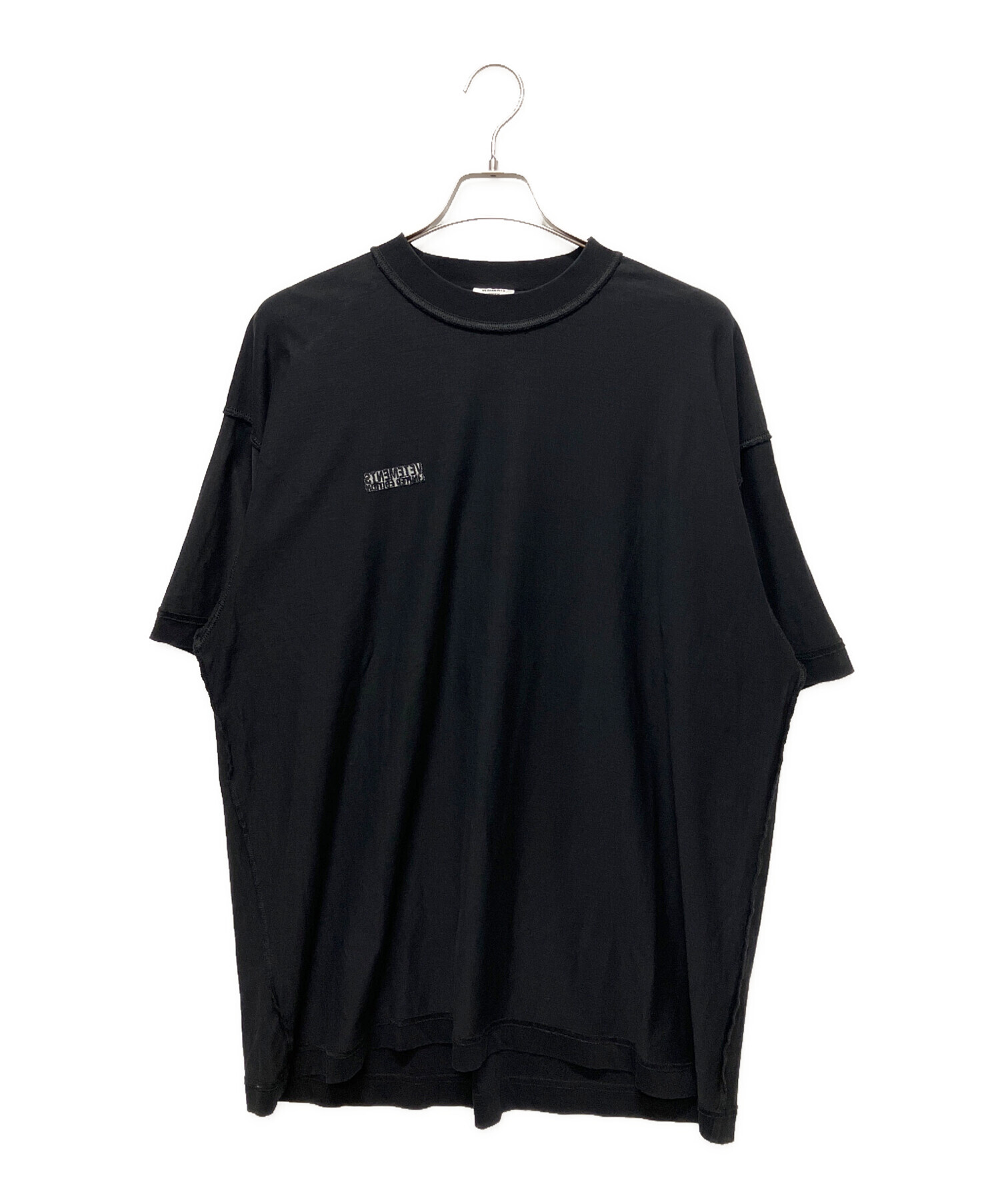 中古・古着通販】VETEMENTS (ヴェトモン) 22SS ALL BLACK INSIDE OUT T 