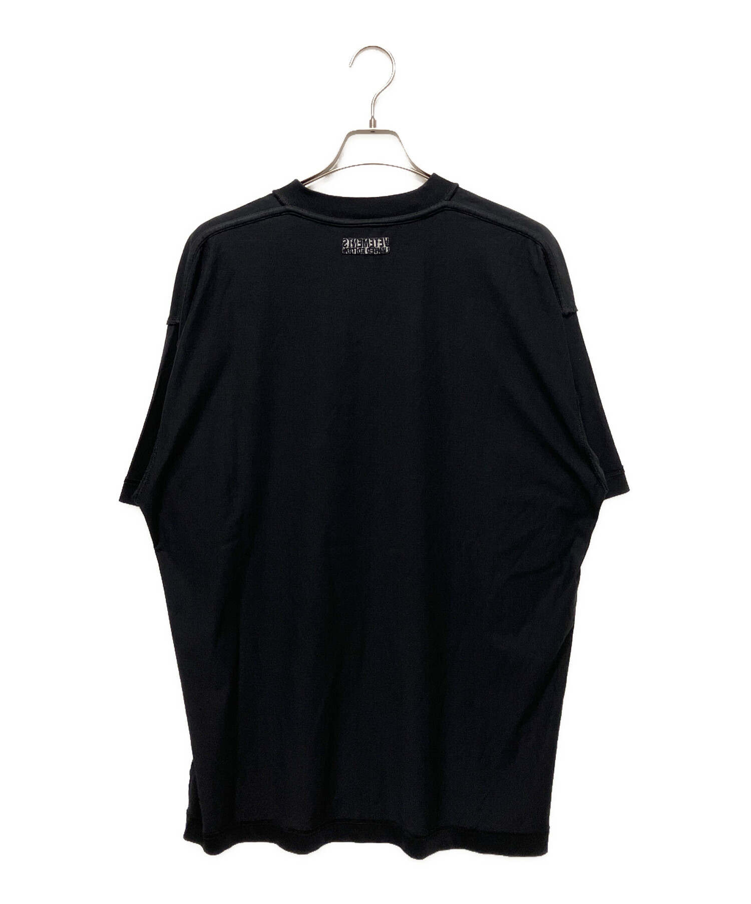 ヴェトモン 23AW UE54TR470B BLACK インサイドアウト半袖スウェット