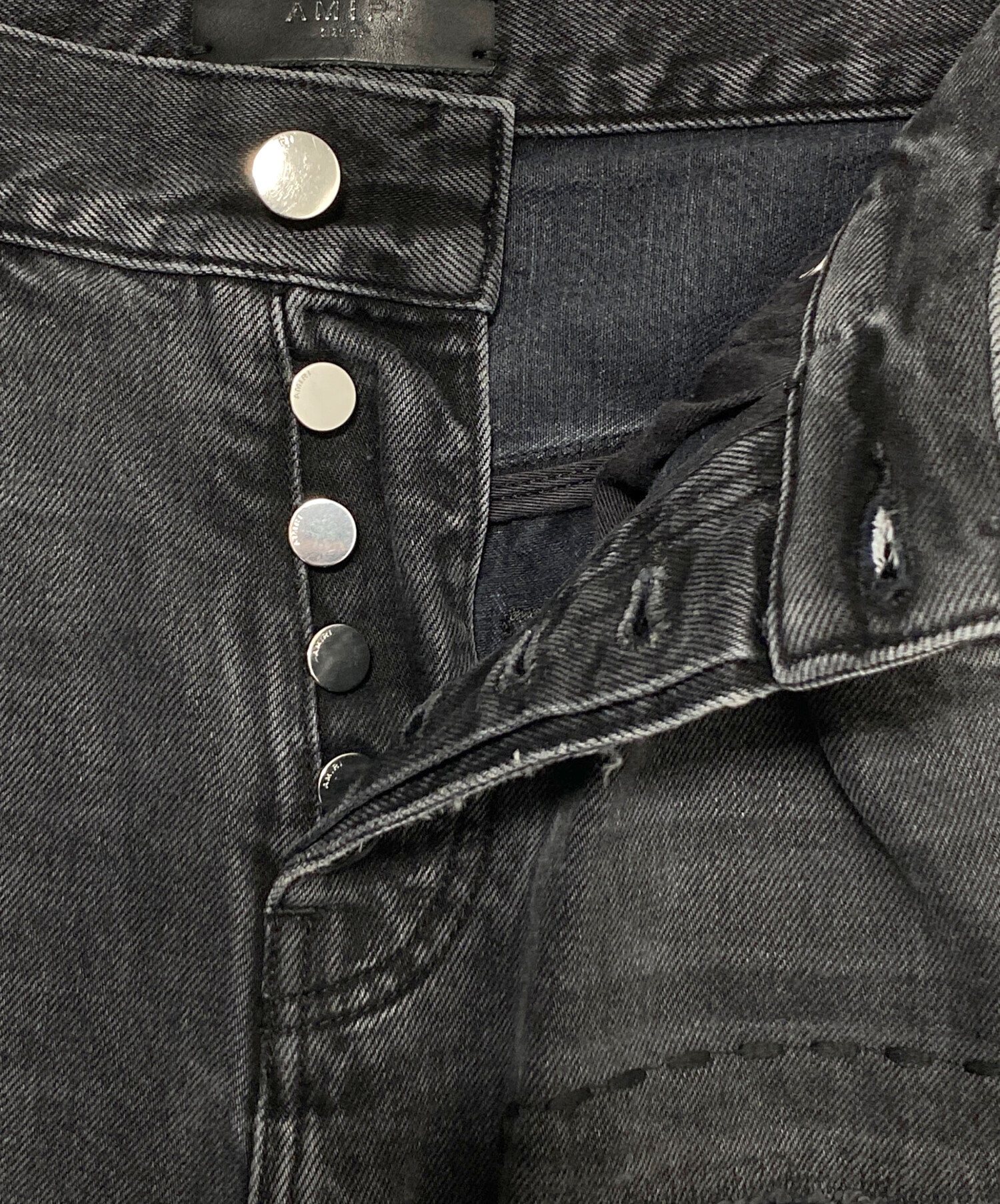 中古・古着通販】AMIRI (アミリ) ダメージ加工デニムパンツ ブラック