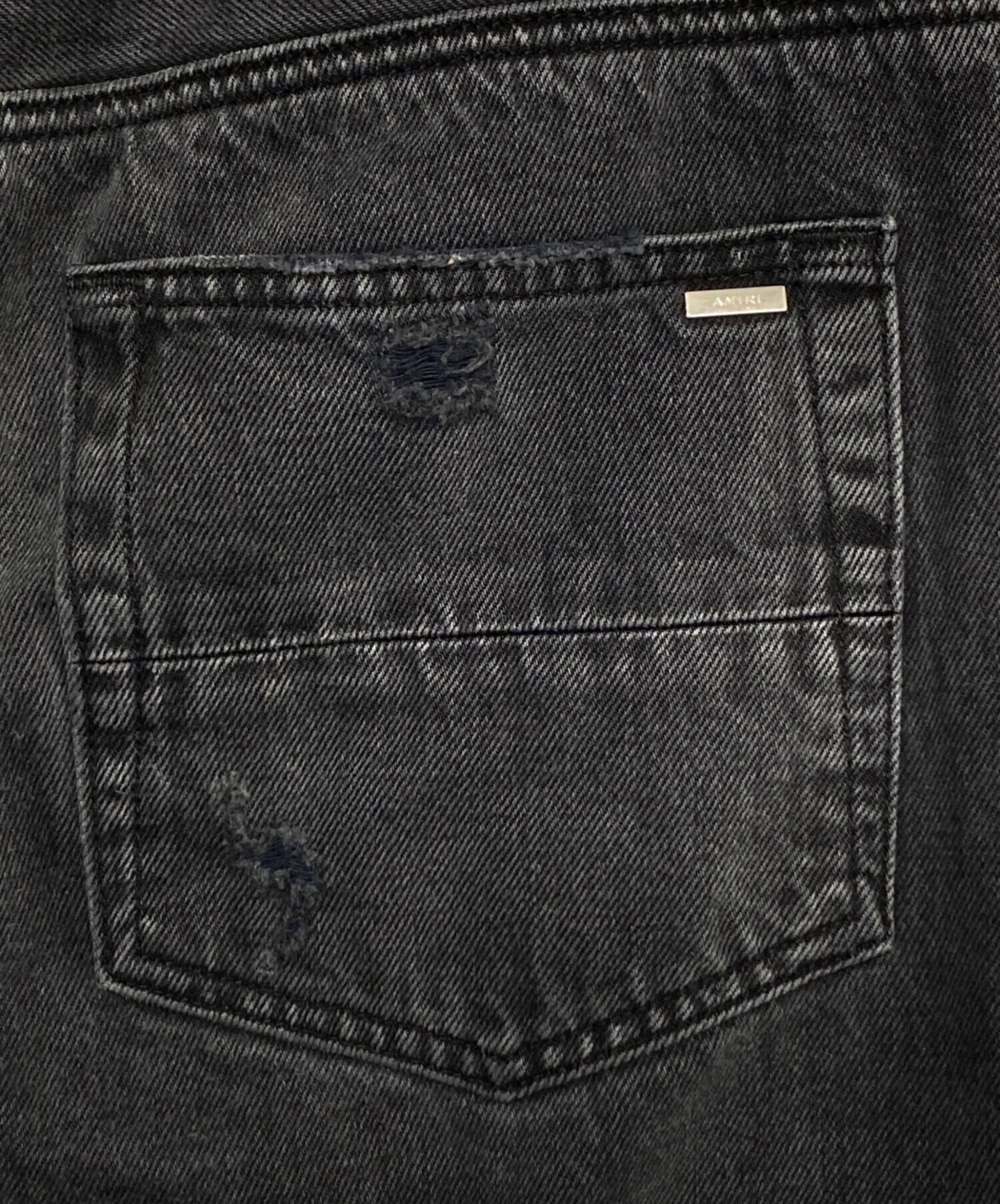 中古・古着通販】AMIRI (アミリ) ダメージ加工デニムパンツ ブラック