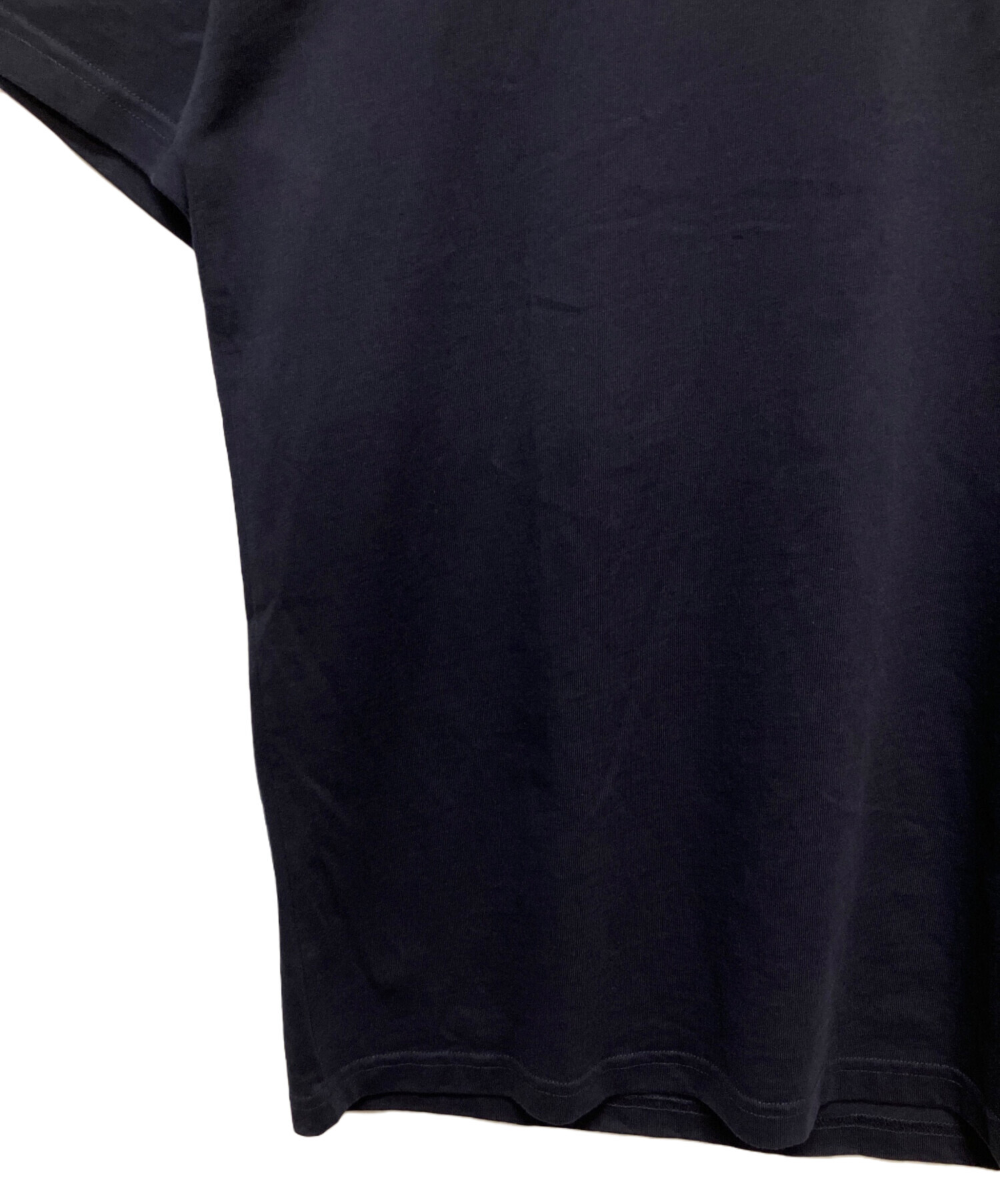 バレンシアガ　Balenciaga tシャツ　ネイビー　ロゴ刺繍 中古・古着通販】BALENCIAGA (バレンシアガ) ロゴワッペンTシャツ