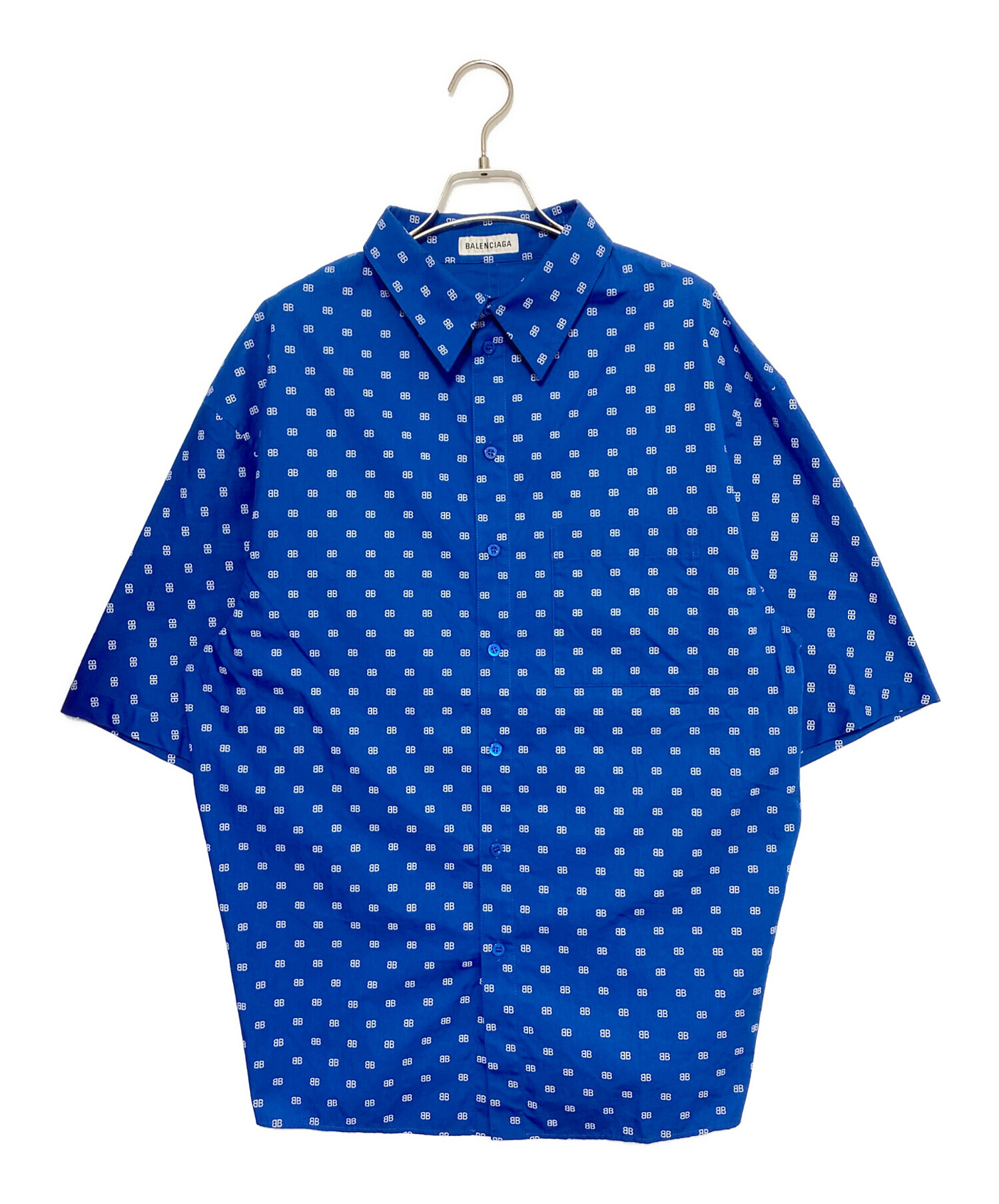 中古・古着通販】BALENCIAGA (バレンシアガ) BBロゴシャツ ブルー