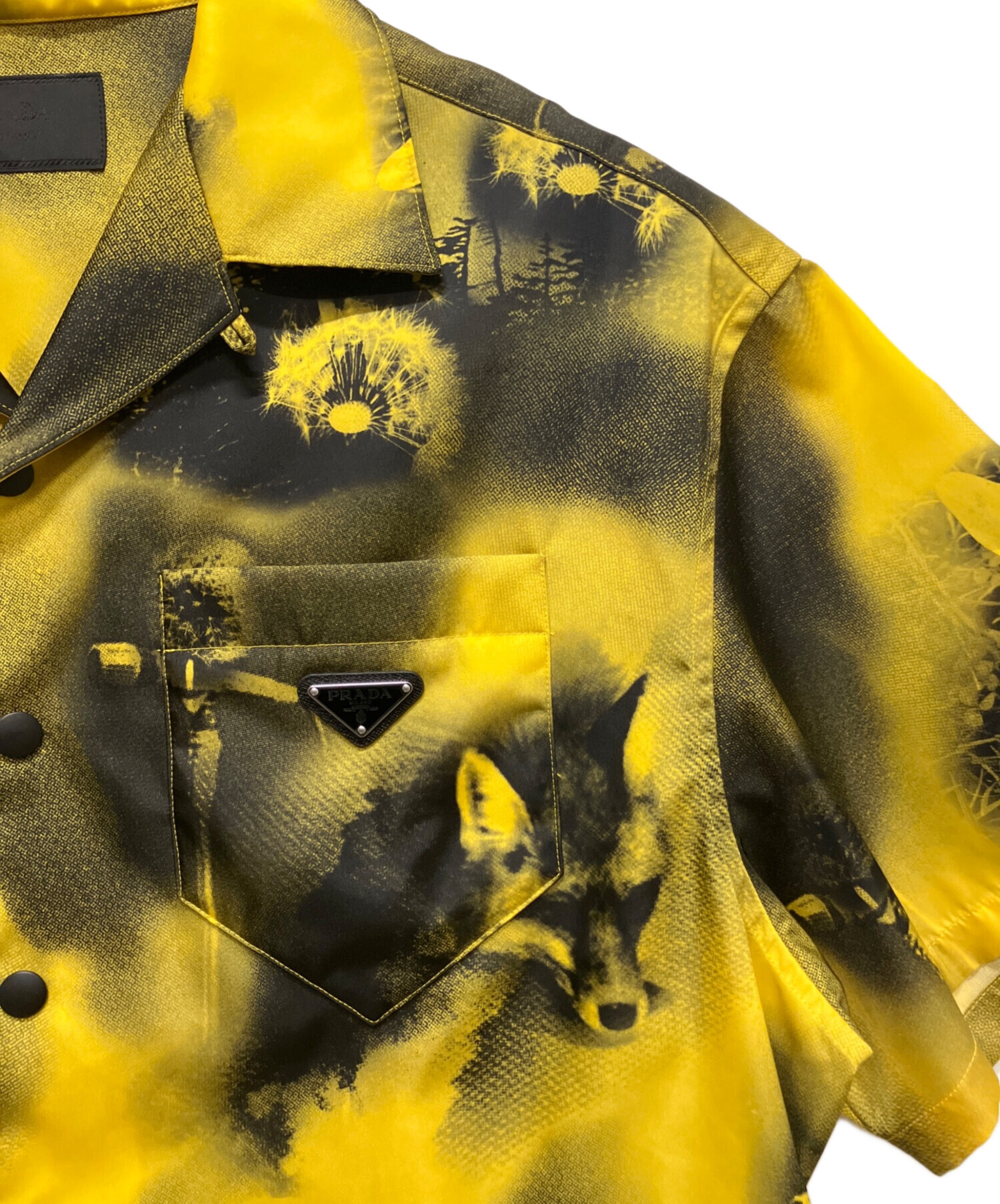ちゃくちやみるあ 中古・古着通販】PRADA (プラダ) Abstract Fox Print Bowling Shirt