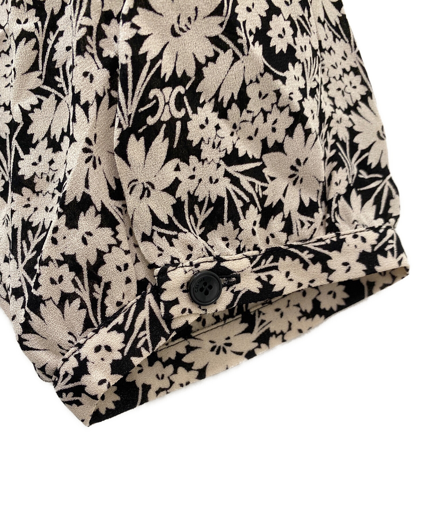 中古・古着通販】CELINE (セリーヌ) 総柄シャツワンピース ブラック