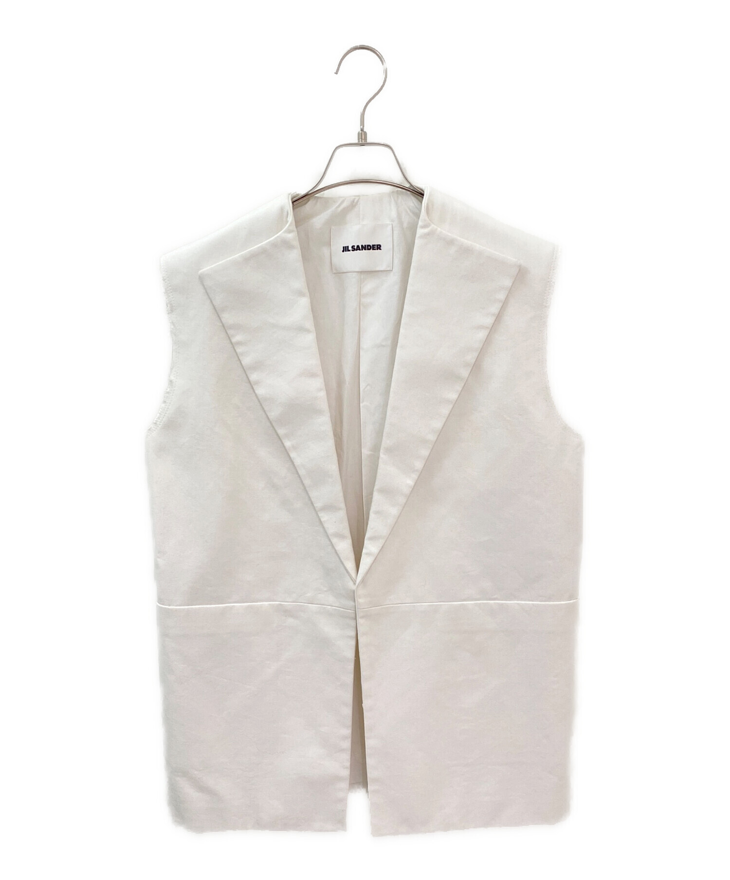 中古・古着通販】JIL SANDER (ジルサンダー) ジレ ホワイト サイズ:30
