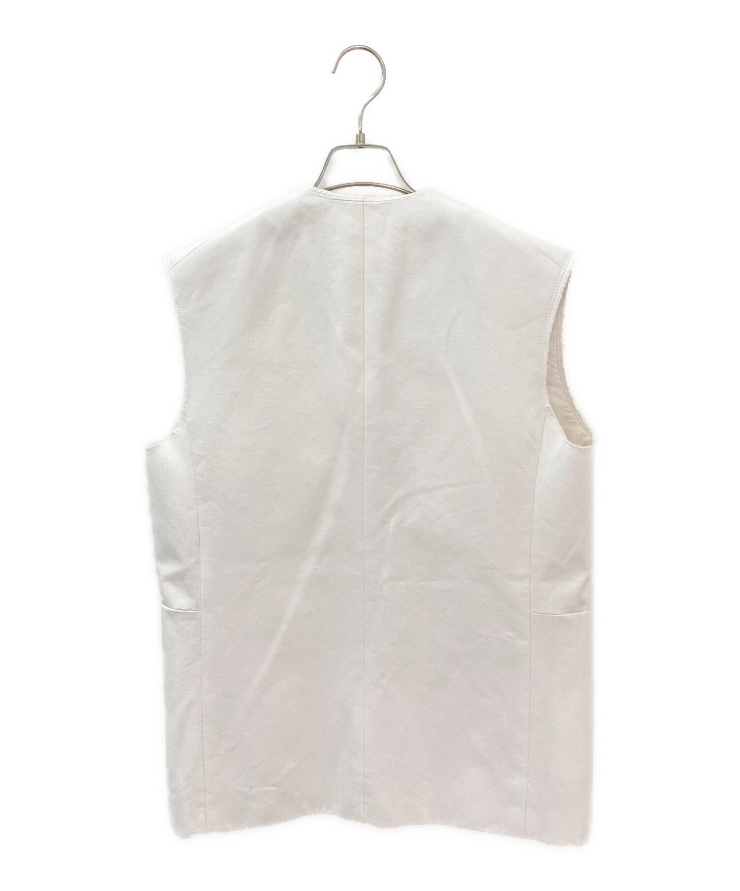 JIL SANDER ジルサンダー ベスト XS 白 【古着】【中古】【送料無料】 JIL SANDER - JIL SANDER ジルサンダー ベスト XS 白 【古着】【中古
