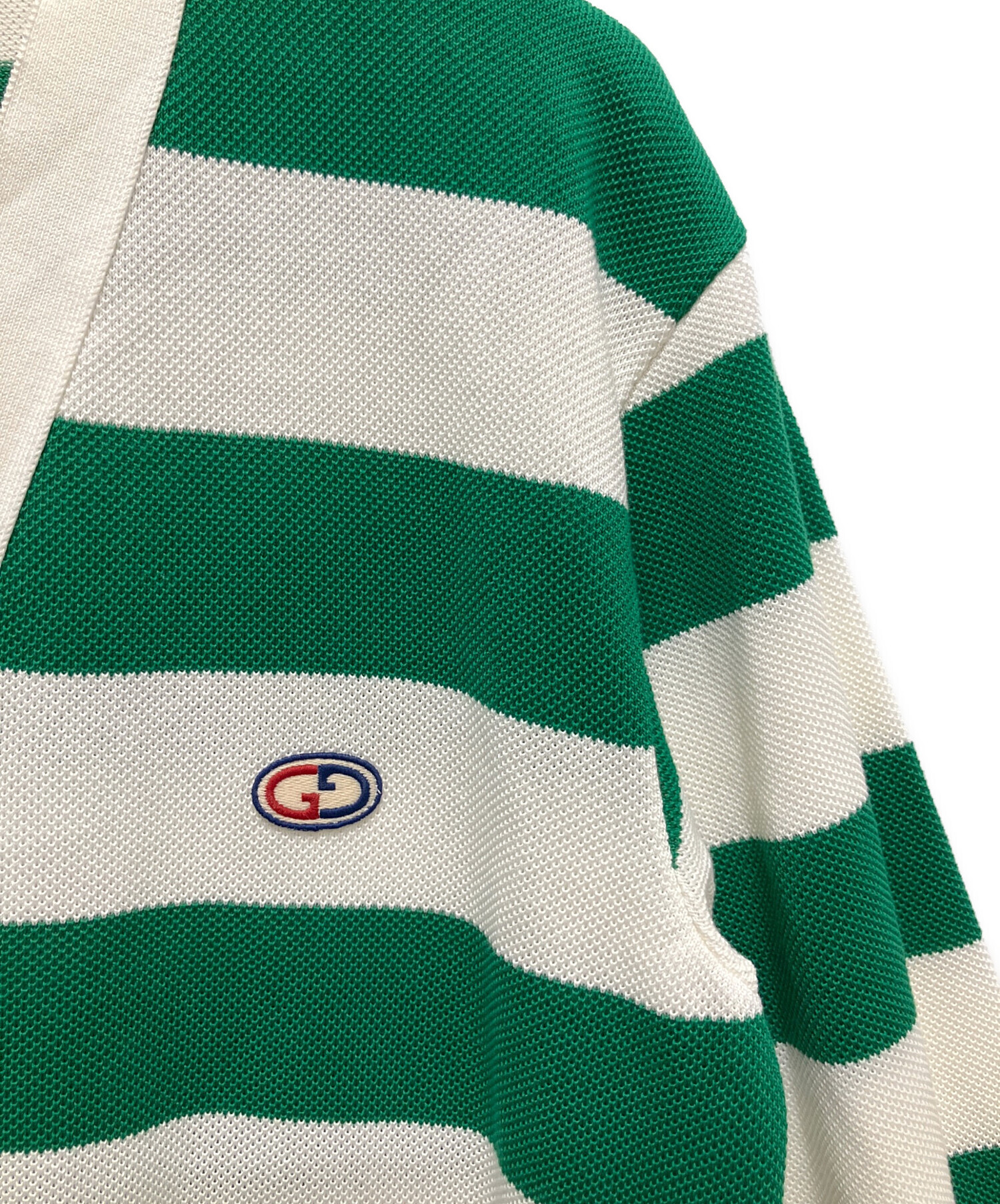 中古・古着通販】GUCCI (グッチ) Striped cotton V-neck cardigan